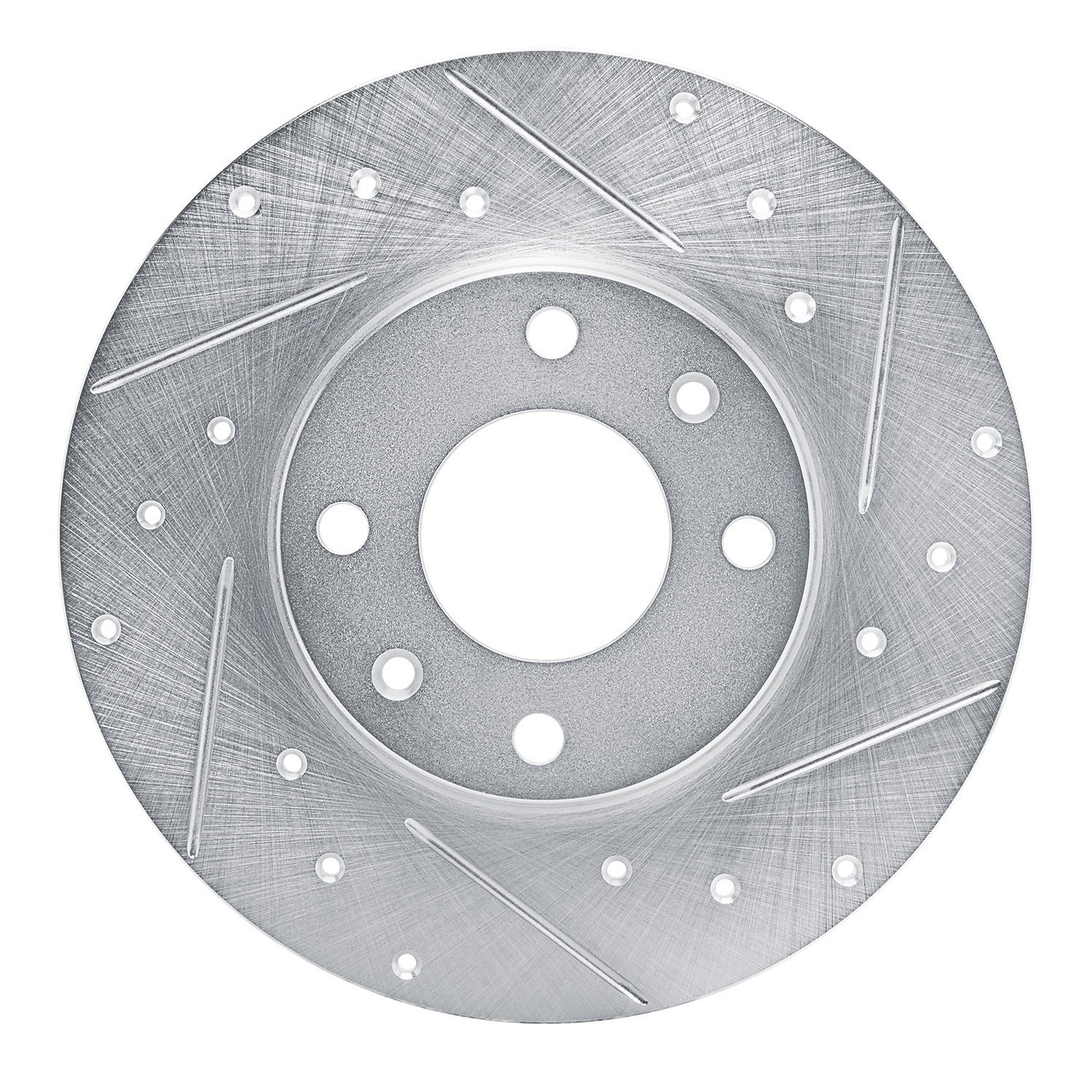 631-28004R Drilled/Slotted Brake Rotor [Silver], 1989-1991 Peugeot, Position: Front Right