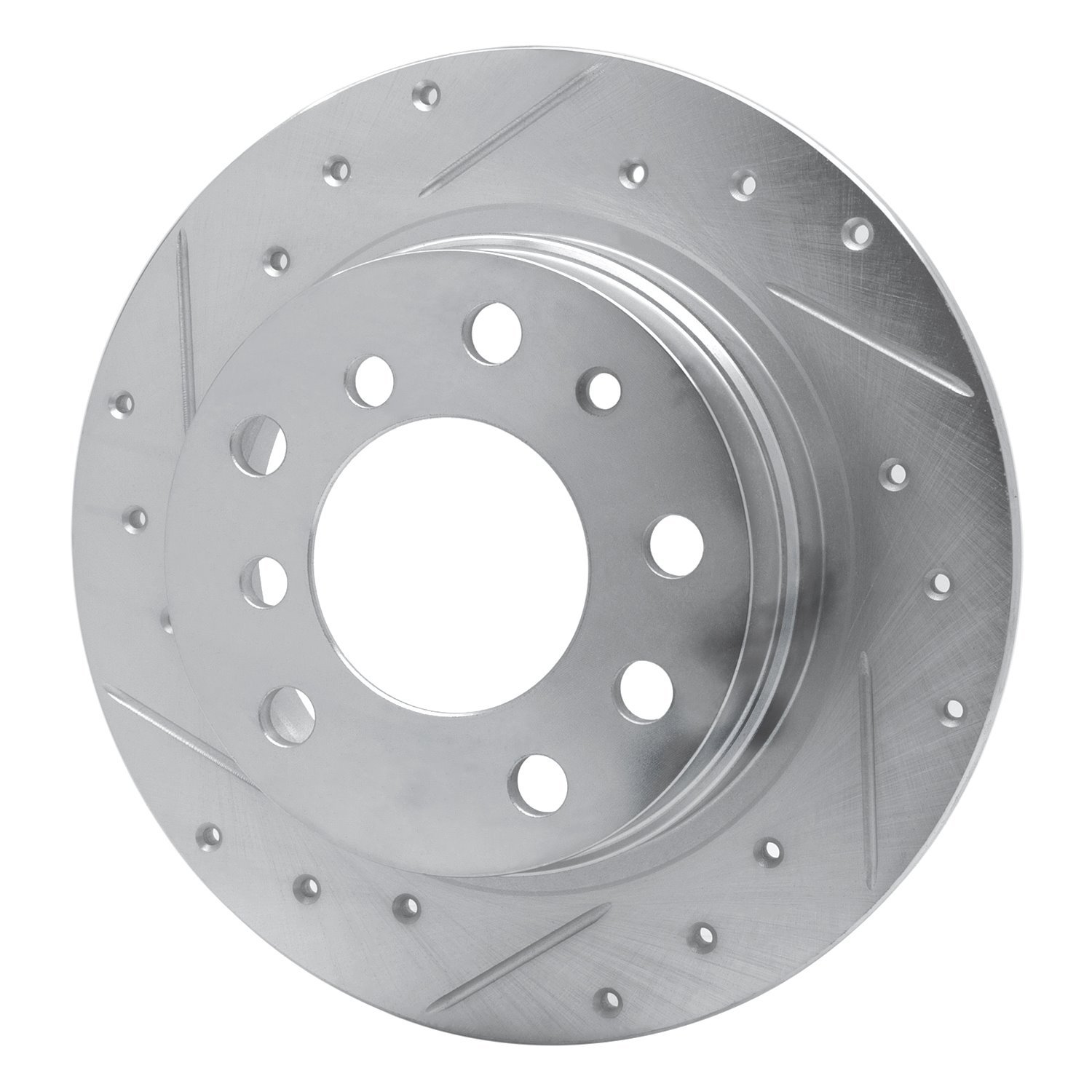 631-31003L Drilled/Slotted Brake Rotor [Silver], 1969-1981 BMW, Position: Rear Left