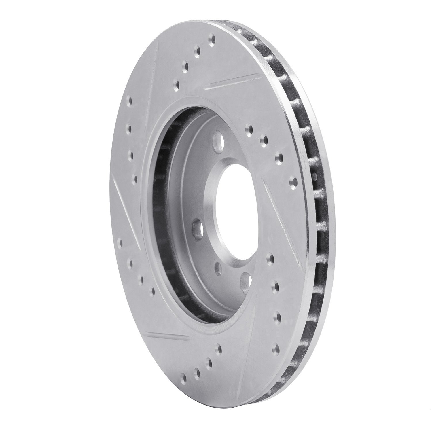 631-31017R Drilled/Slotted Brake Rotor [Silver], 1984-1991 BMW, Position: Front Right