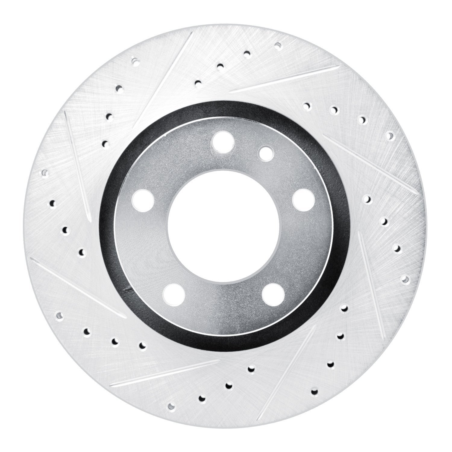 631-31019L Drilled/Slotted Brake Rotor [Silver], 1987-1988 BMW, Position: Front Left