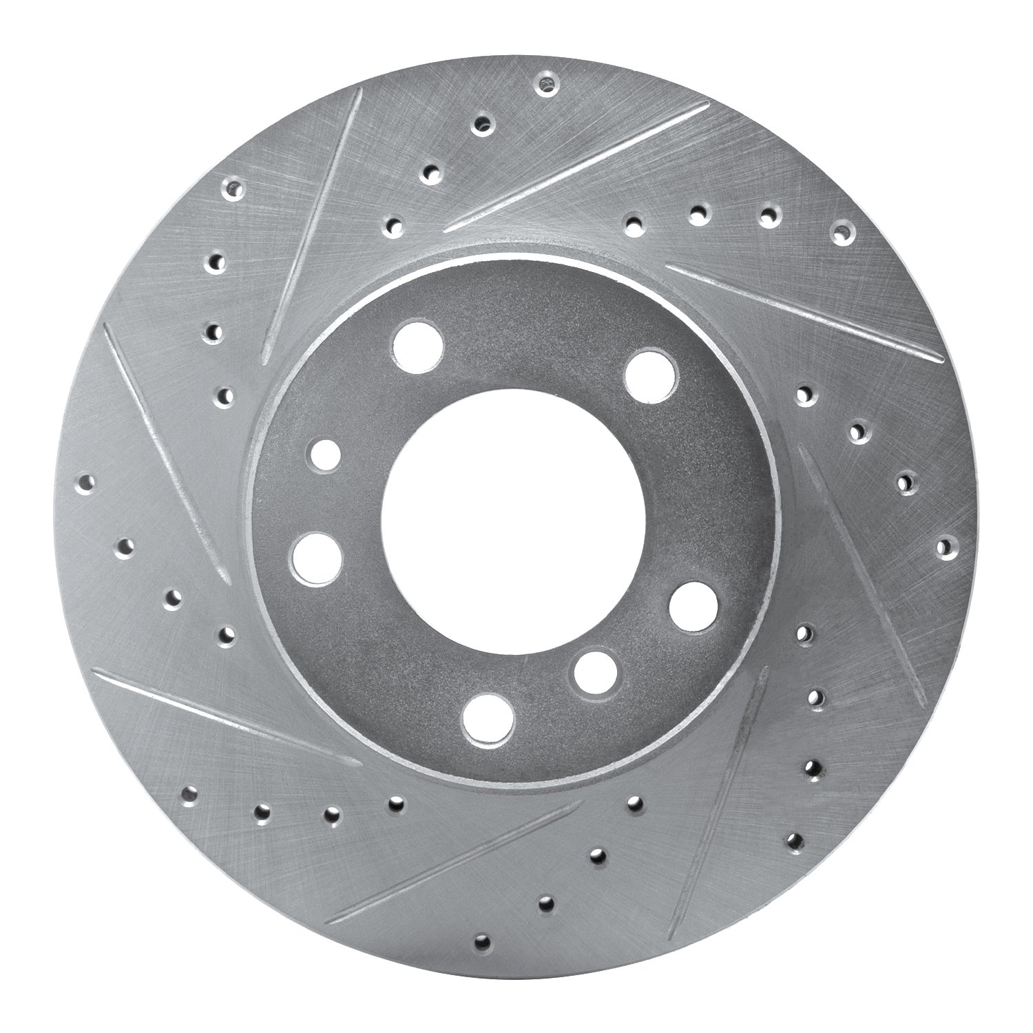 631-31023L Drilled/Slotted Brake Rotor [Silver], 1989-1995 BMW, Position: Front Left