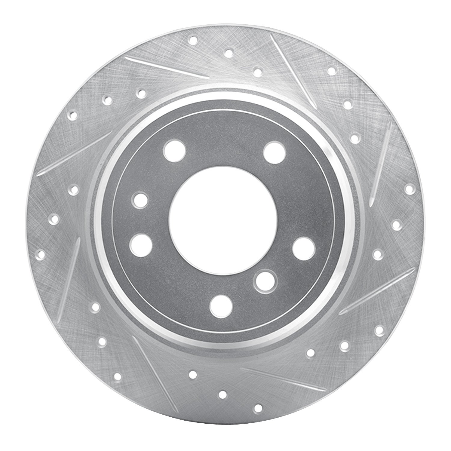 631-31024R Drilled/Slotted Brake Rotor [Silver], 1989-1995 BMW, Position: Rear Right