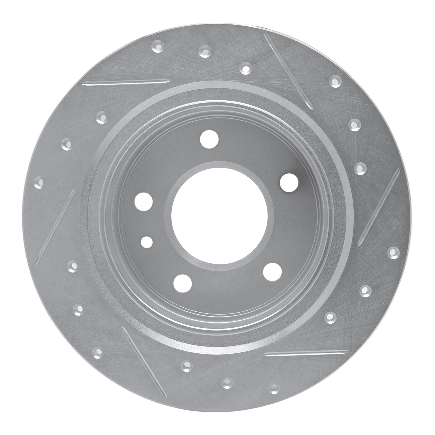 631-31026L Drilled/Slotted Brake Rotor [Silver], 1988-1991 BMW, Position: Rear Left