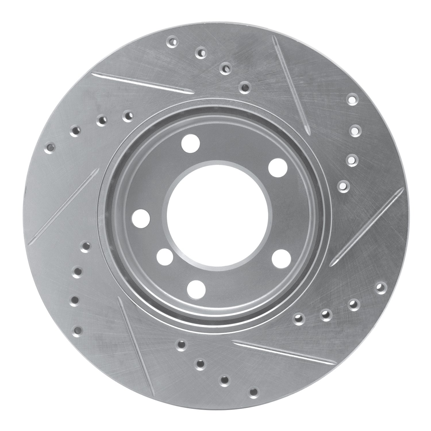 631-31027L Drilled/Slotted Brake Rotor [Silver], 1991-2006 BMW, Position: Front Left