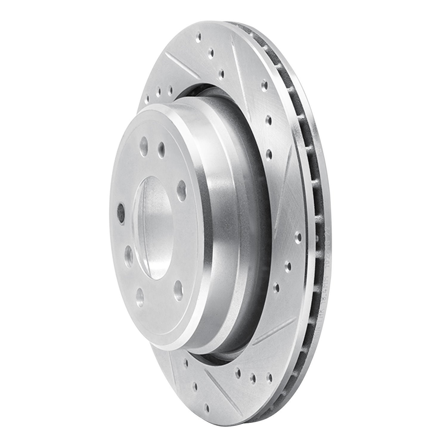 631-31032R Drilled/Slotted Brake Rotor [Silver], 1991-1995 BMW, Position: Rear Right