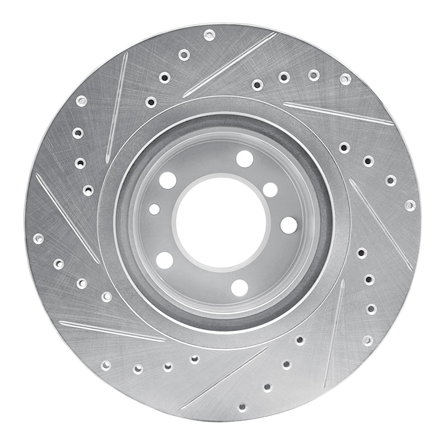 631-31033R Drilled/Slotted Brake Rotor [Silver], 1993-1997 BMW, Position: Front Right