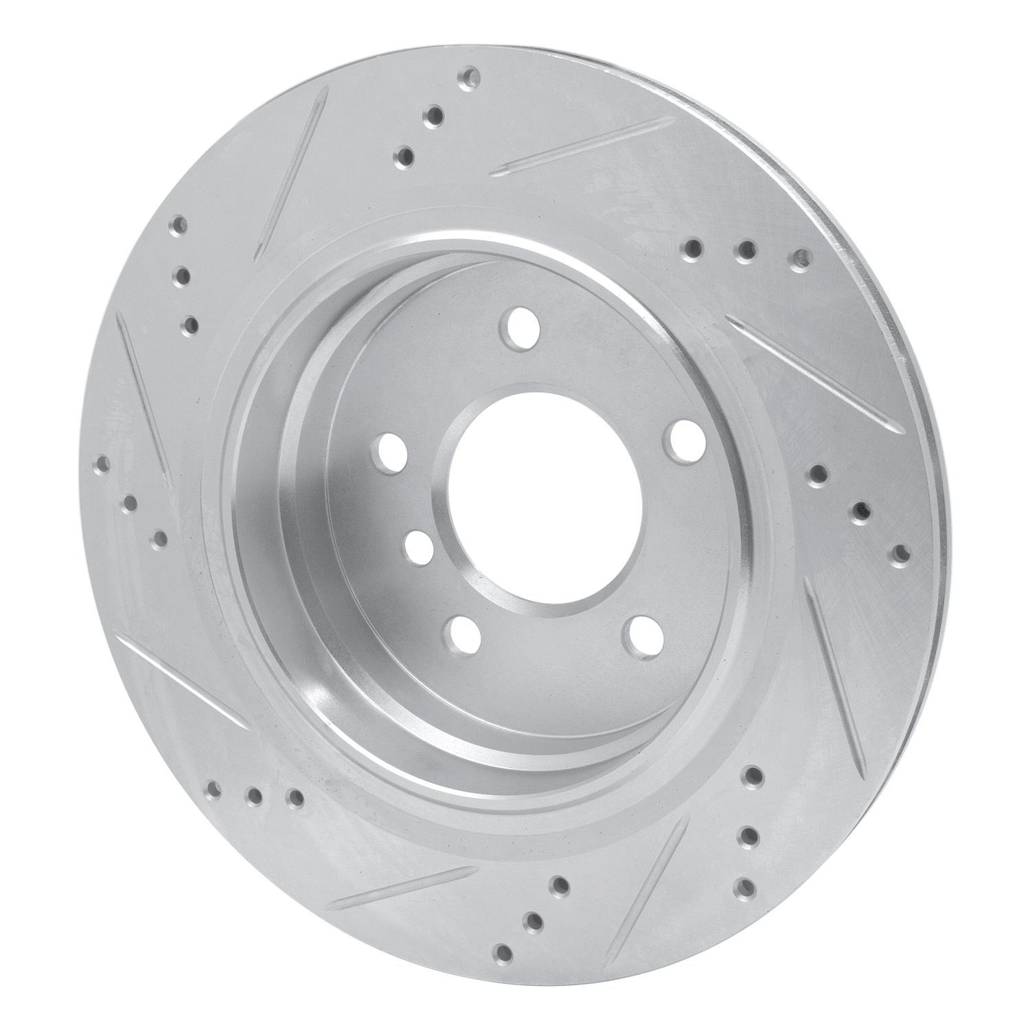 631-31034D Drilled/Slotted Brake Rotor [Silver], 1995-2002 BMW, Position: Rear Left