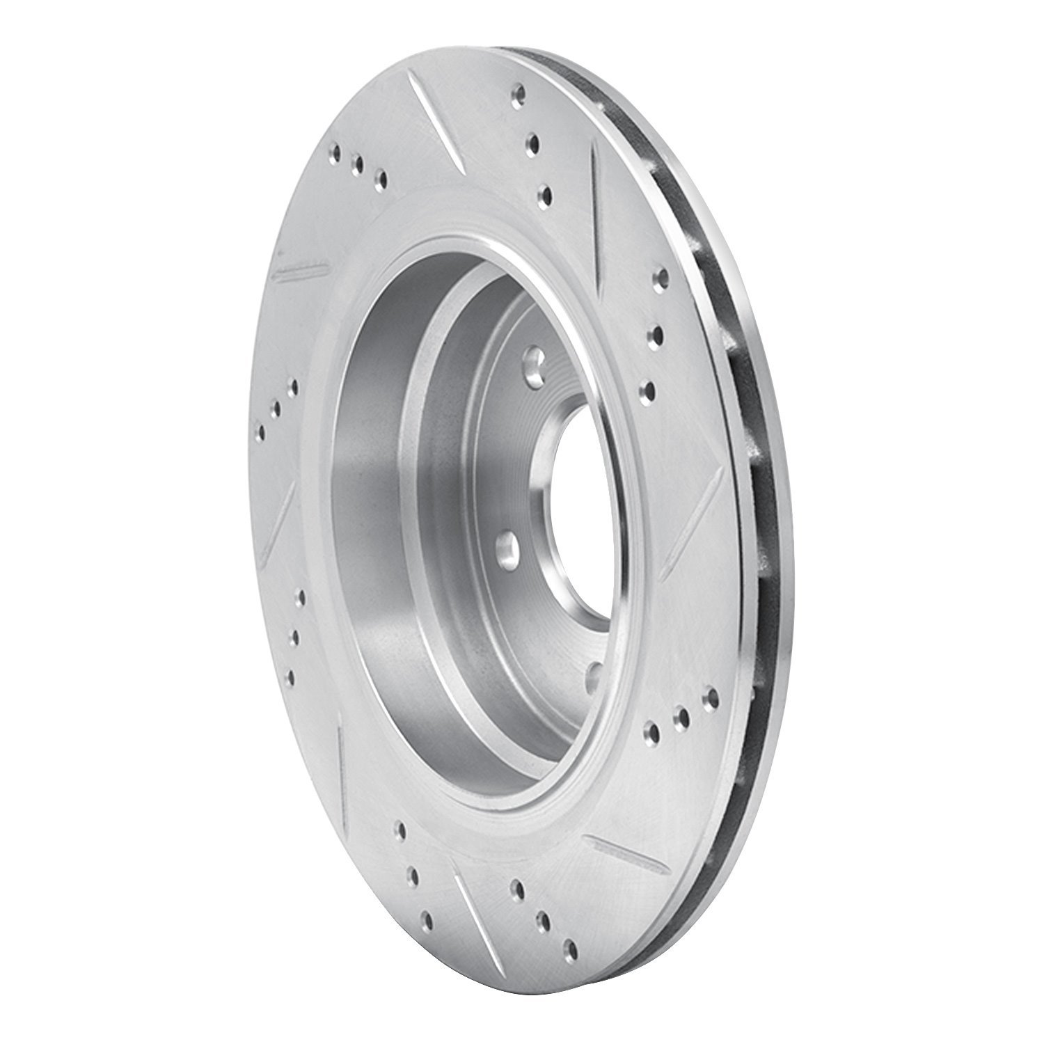 631-31035D Drilled/Slotted Brake Rotor [Silver], 1995-2002 BMW, Position: Rear Right