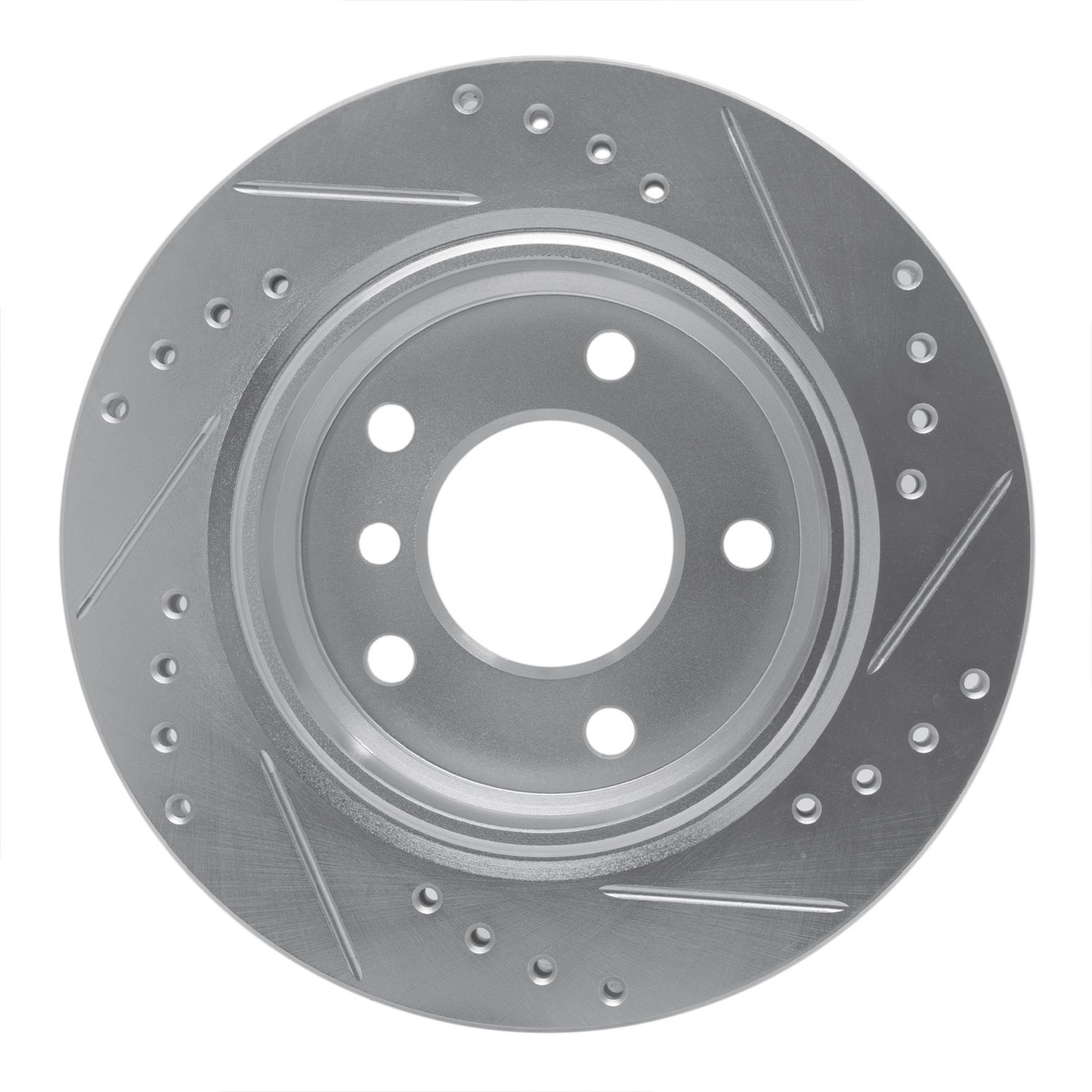 631-31042L Drilled/Slotted Brake Rotor [Silver], 1996-2005 BMW, Position: Rear Left