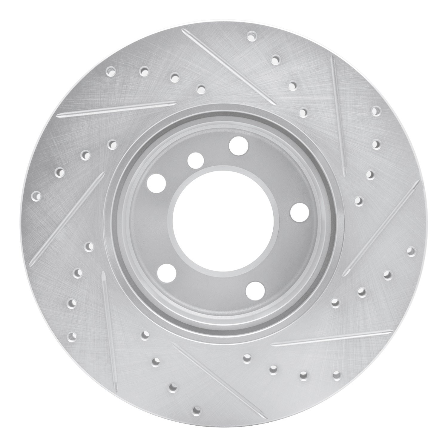 631-31043L Drilled/Slotted Brake Rotor [Silver], 1996-2003 BMW, Position: Front Left