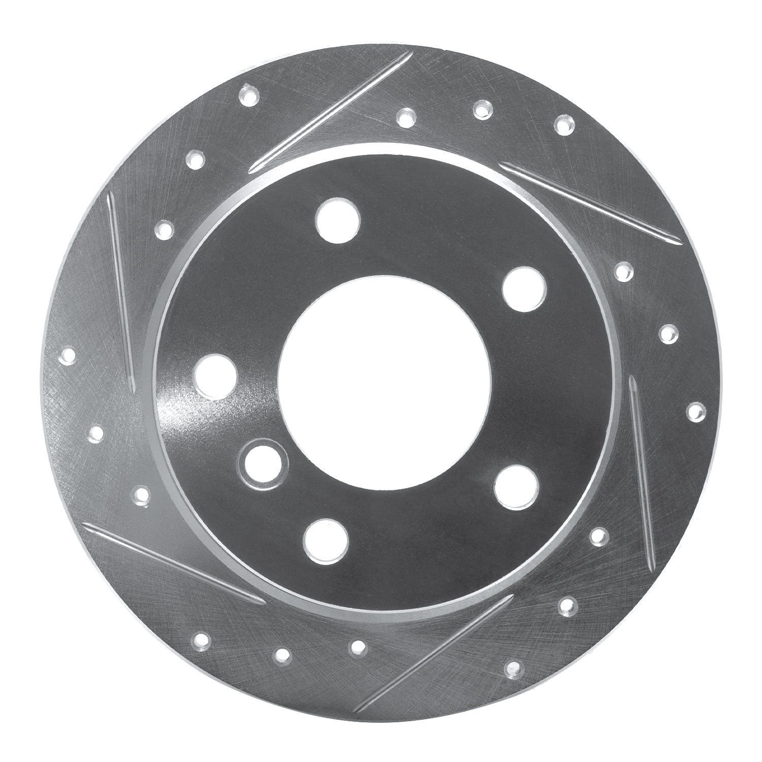 631-31045L Drilled/Slotted Brake Rotor [Silver], 1996-2002 BMW, Position: Rear Left