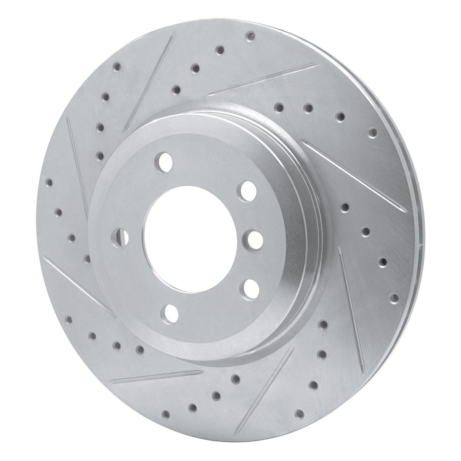 631-31048L Drilled/Slotted Brake Rotor [Silver], 2001-2008 BMW, Position: Front Left