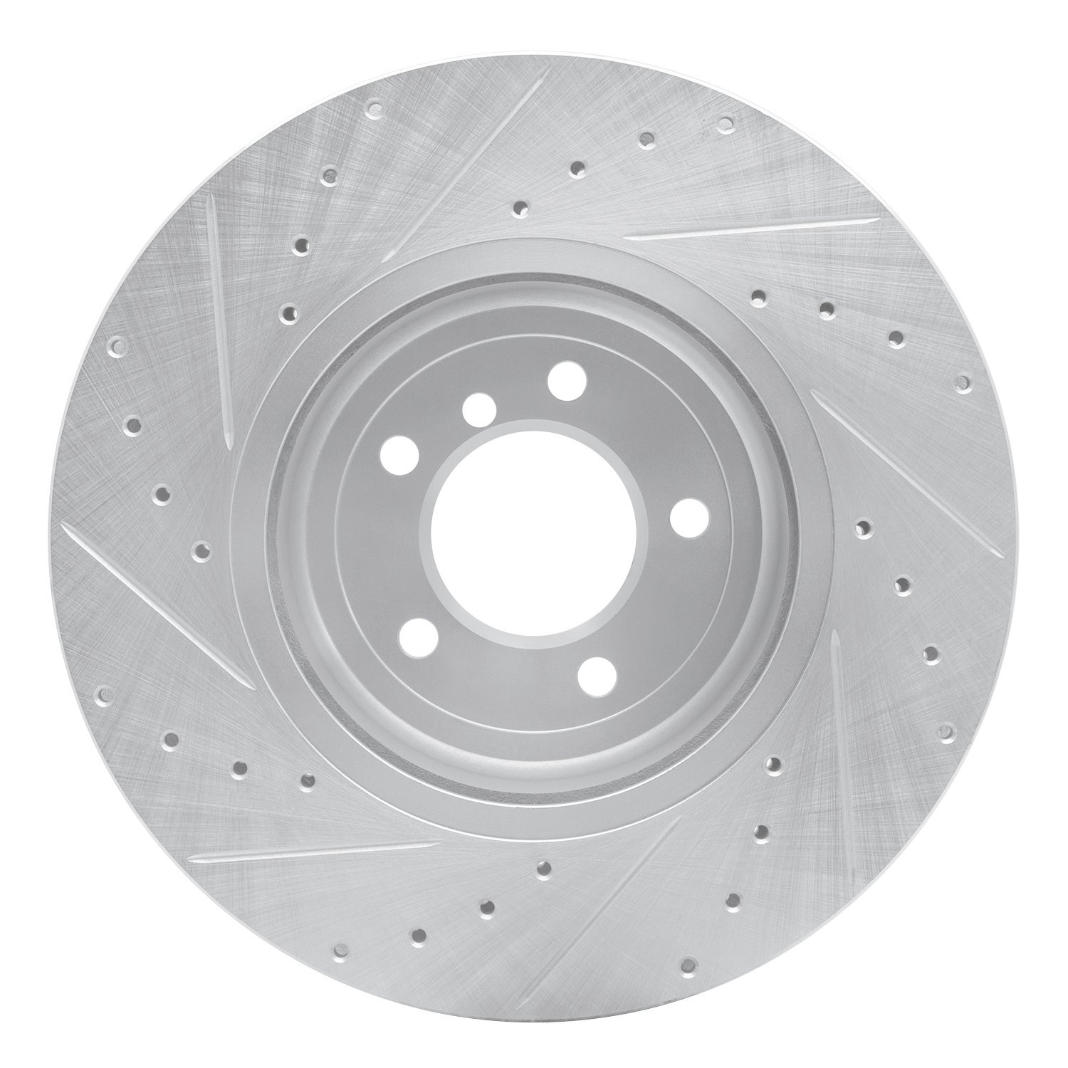 631-31063R Drilled/Slotted Brake Rotor [Silver], 2004-2010 BMW, Position: Front Right
