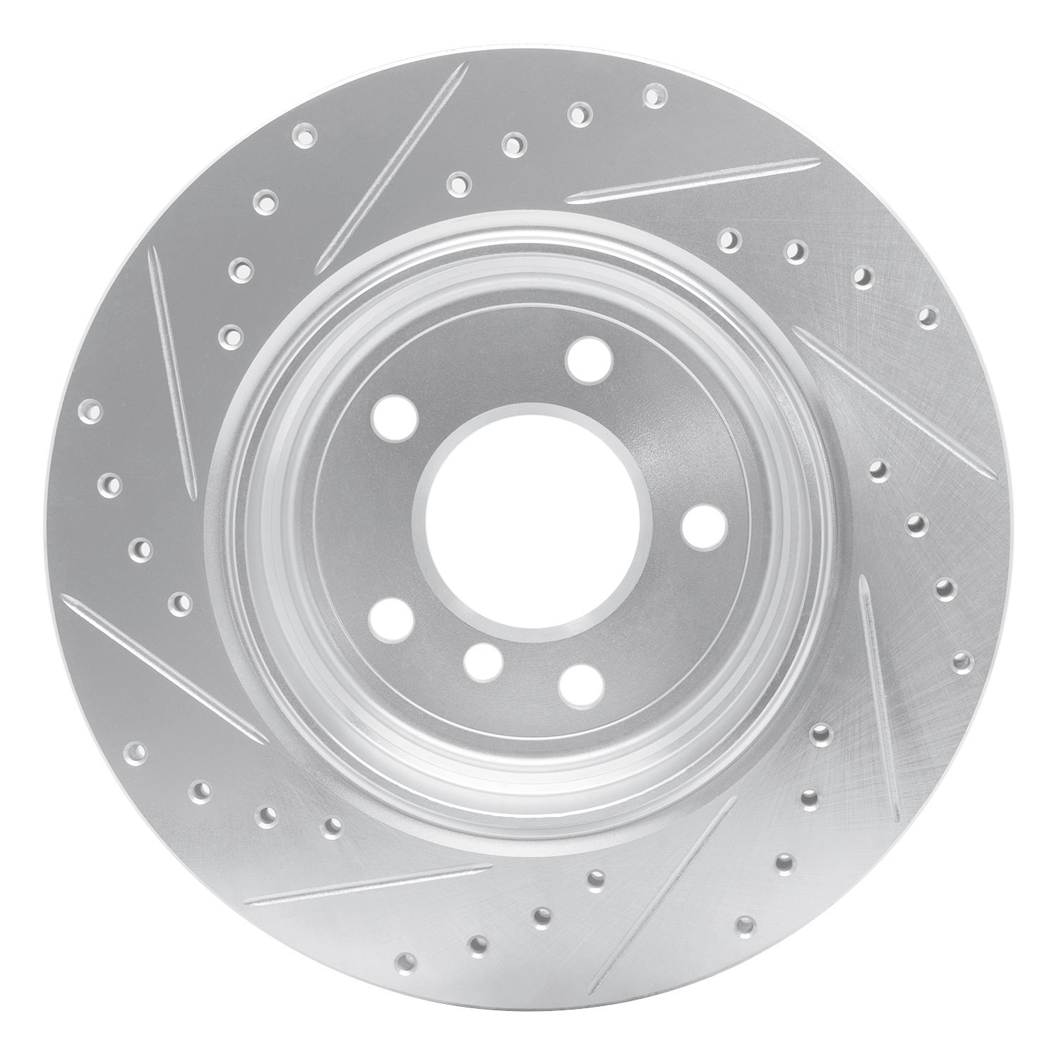 631-31066R Drilled/Slotted Brake Rotor [Silver], 2004-2010 BMW, Position: Rear Right