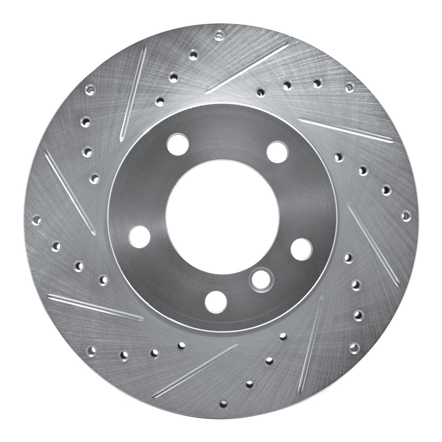 631-31067L Drilled/Slotted Brake Rotor [Silver], 2006-2013 BMW, Position: Front Left