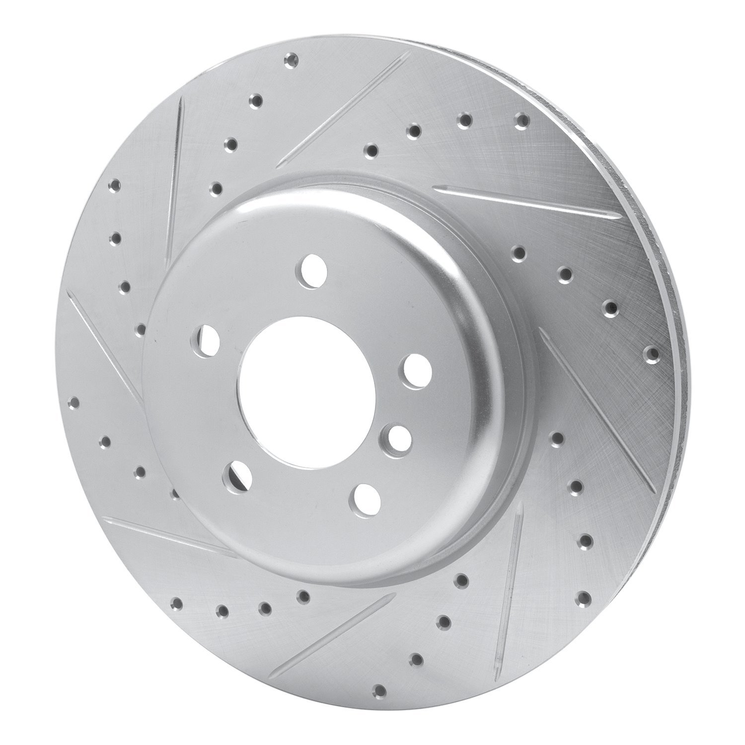 631-31097L Drilled/Slotted Brake Rotor [Silver], 2011-2019 BMW, Position: Front Left