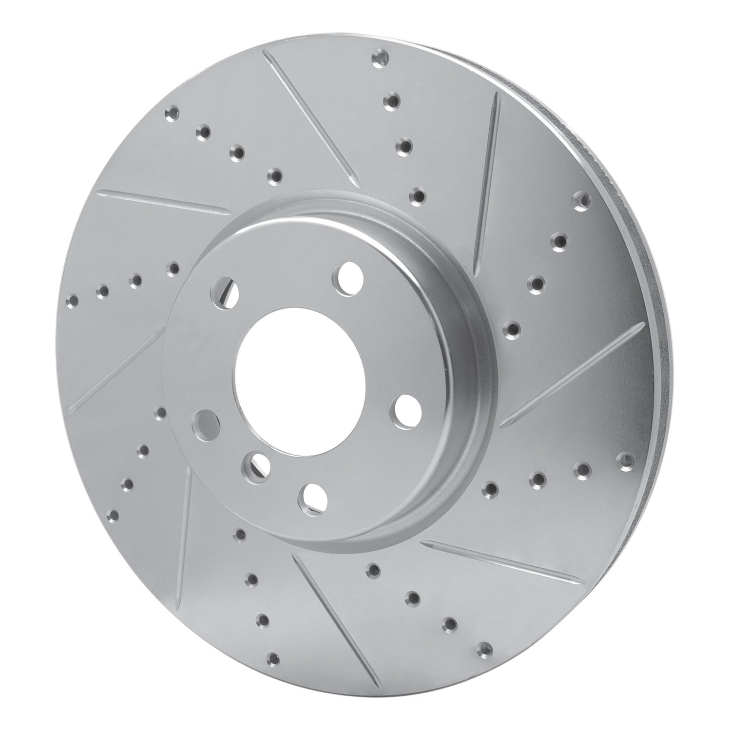 631-31099D Drilled/Slotted Brake Rotor [Silver], 2010-2018 BMW, Position: Left Front