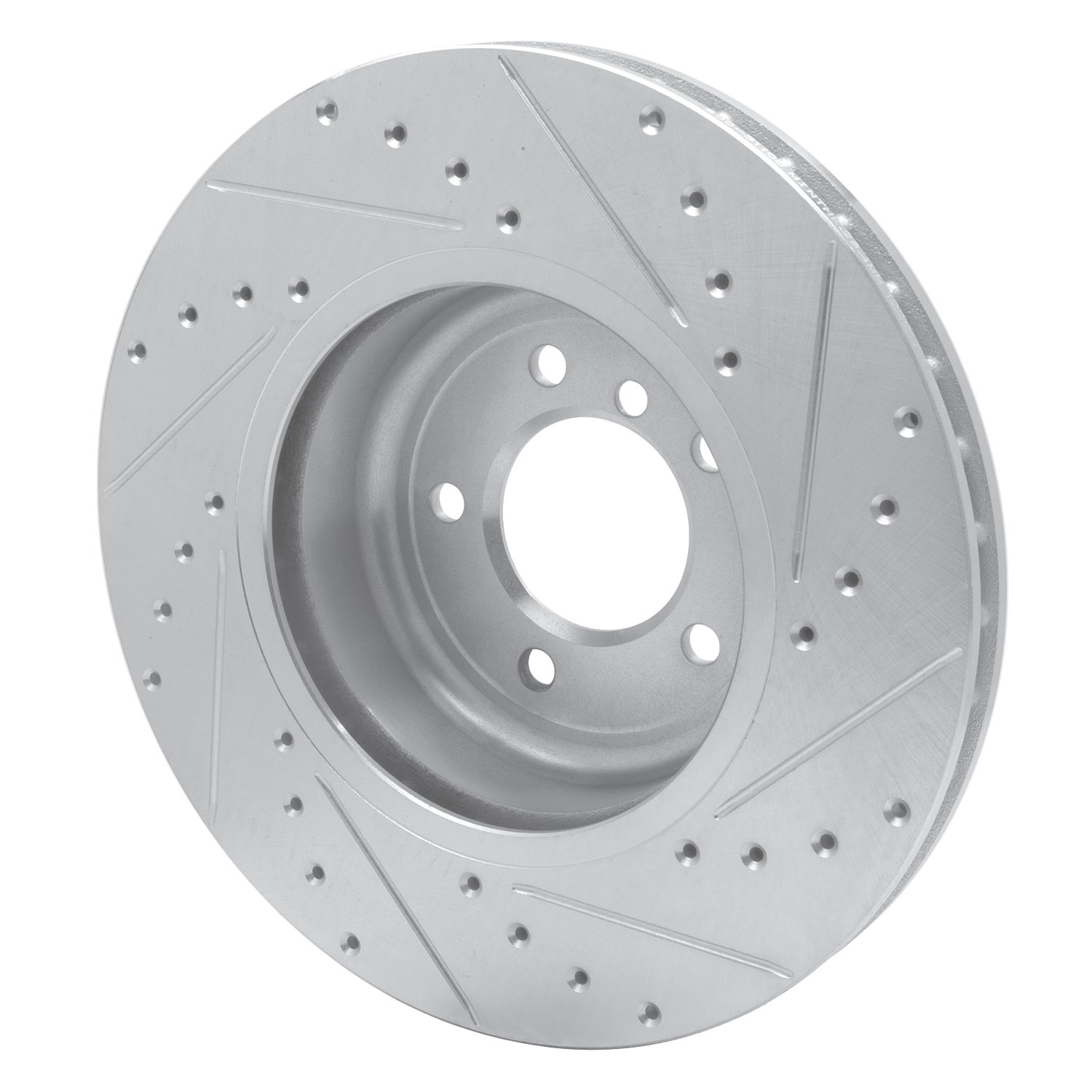 631-31105L Drilled/Slotted Brake Rotor [Silver], Fits Select BMW, Position: Front Left