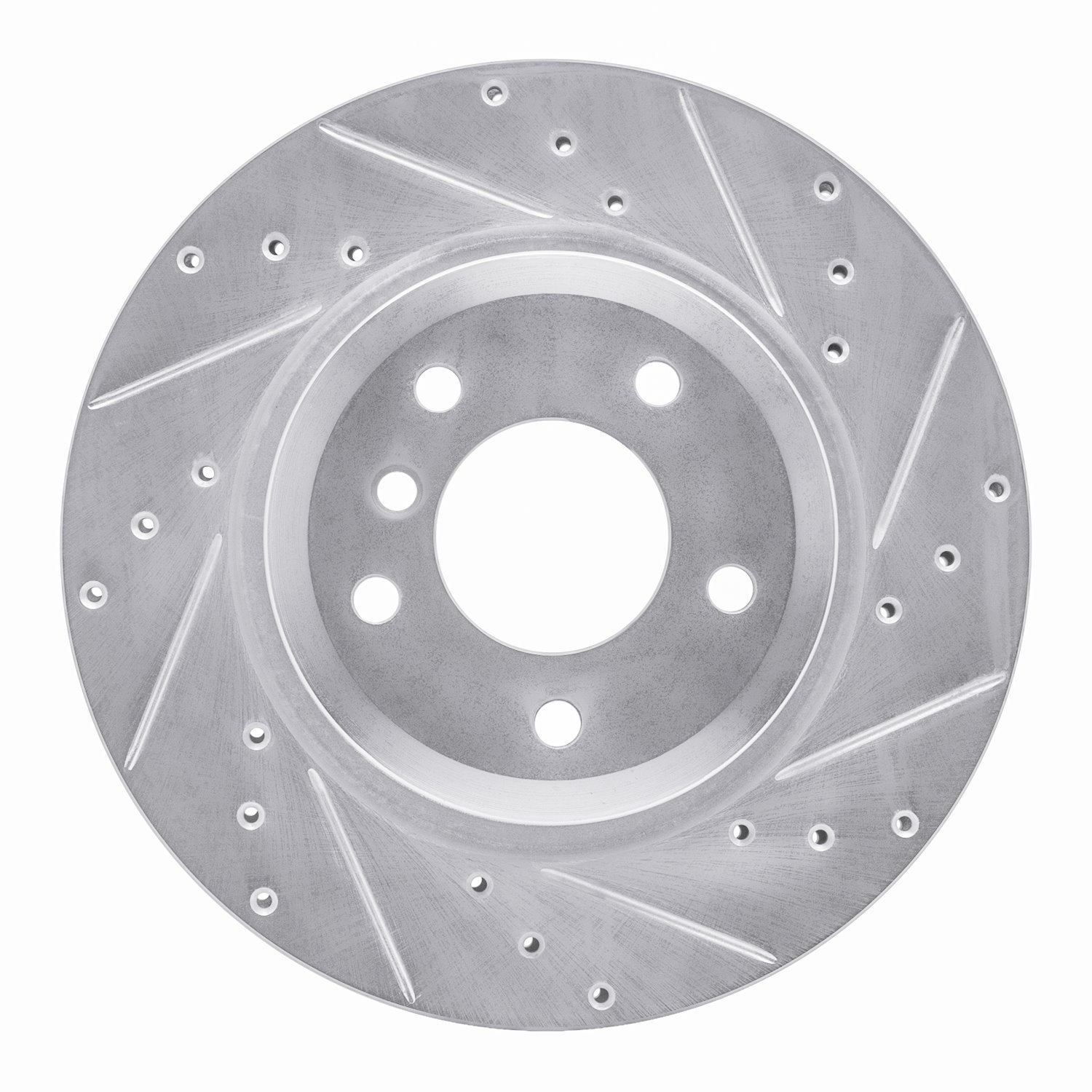 631-31107R Drilled/Slotted Brake Rotor [Silver], Fits Select BMW, Position: Rear Right