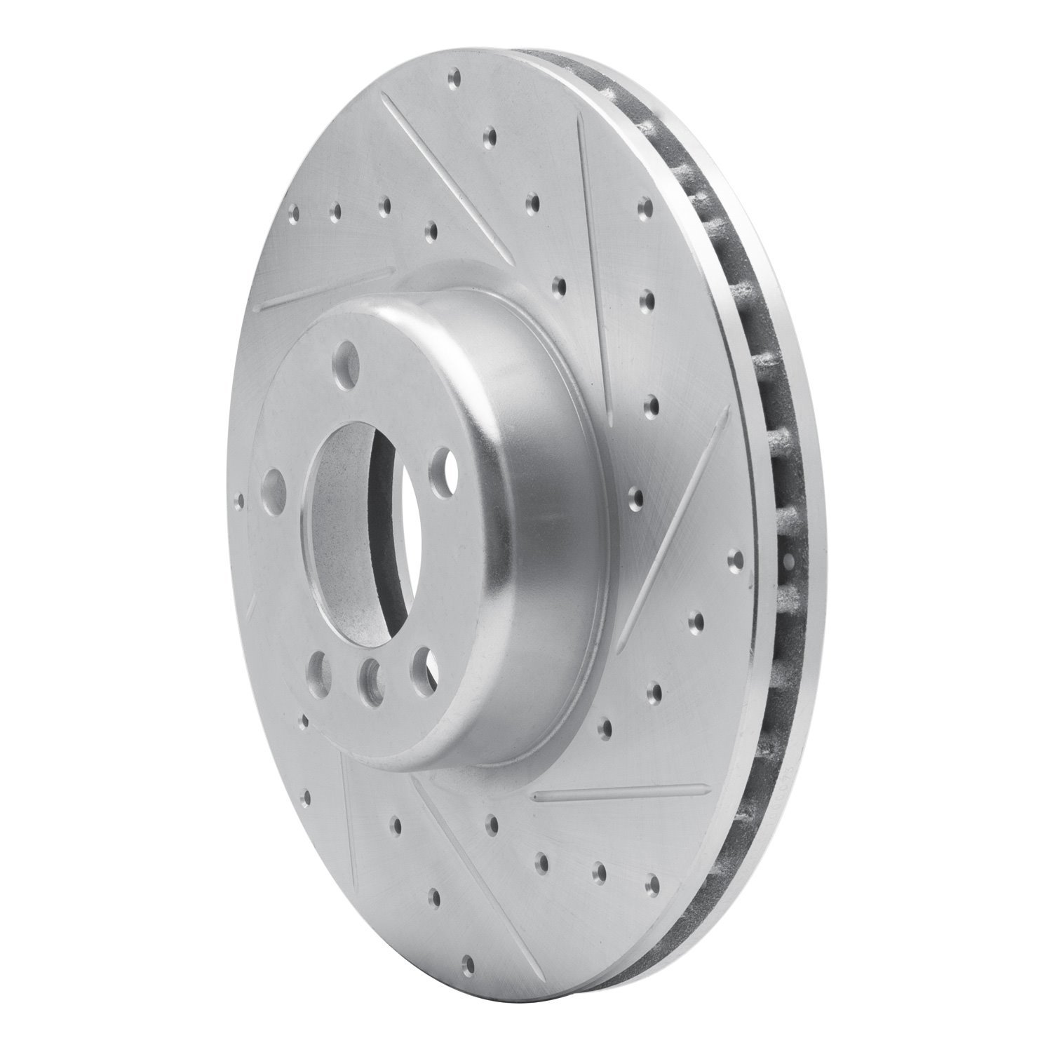 631-31108R Drilled/Slotted Brake Rotor [Silver], 2012-2021 BMW, Position: Front Right