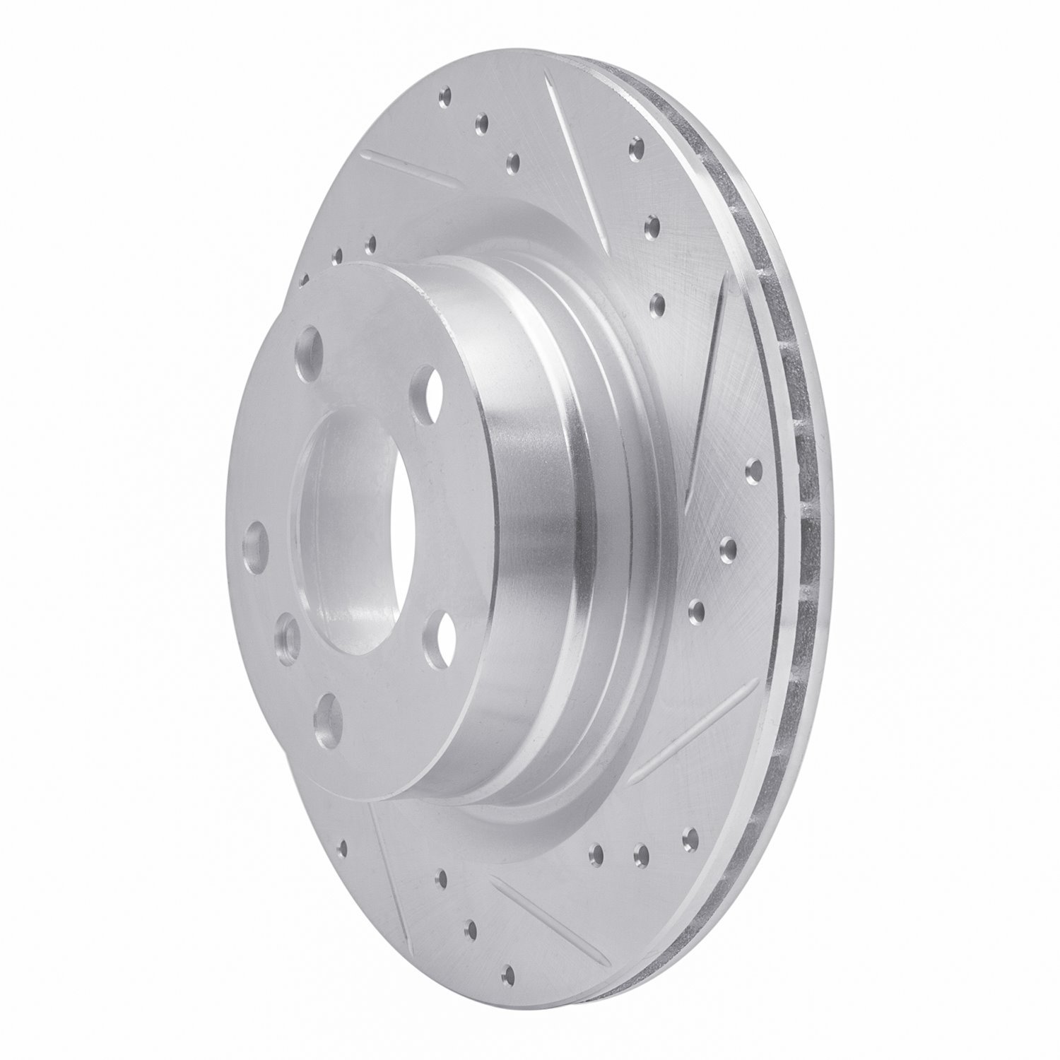 631-31111R Drilled/Slotted Brake Rotor [Silver], 2012-2021 BMW, Position: Rear Right
