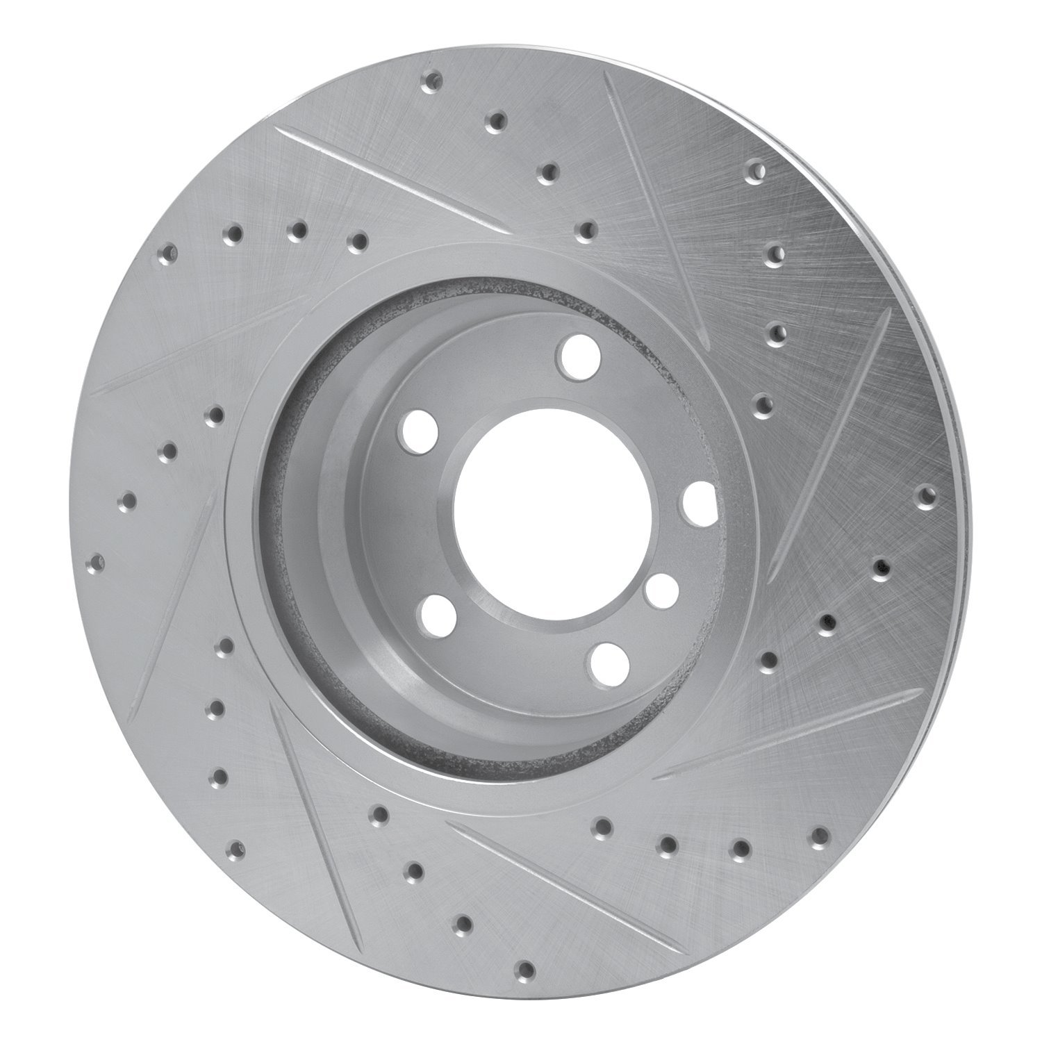 631-31121L Drilled/Slotted Brake Rotor [Silver], 2012-2018 BMW, Position: Front Left