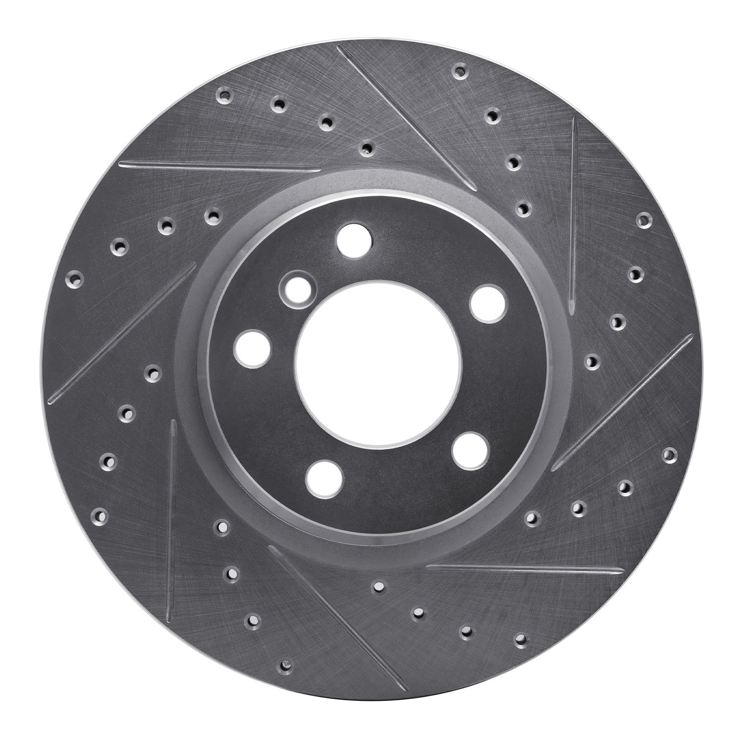 631-31121R Drilled/Slotted Brake Rotor [Silver], 2012-2018 BMW, Position: Front Right