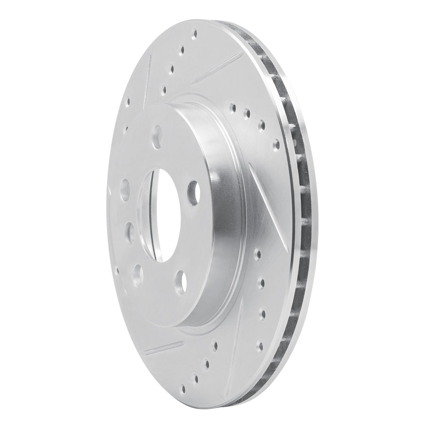 631-31123L Drilled/Slotted Brake Rotor [Silver], 2014-2021 BMW, Position: Front Left