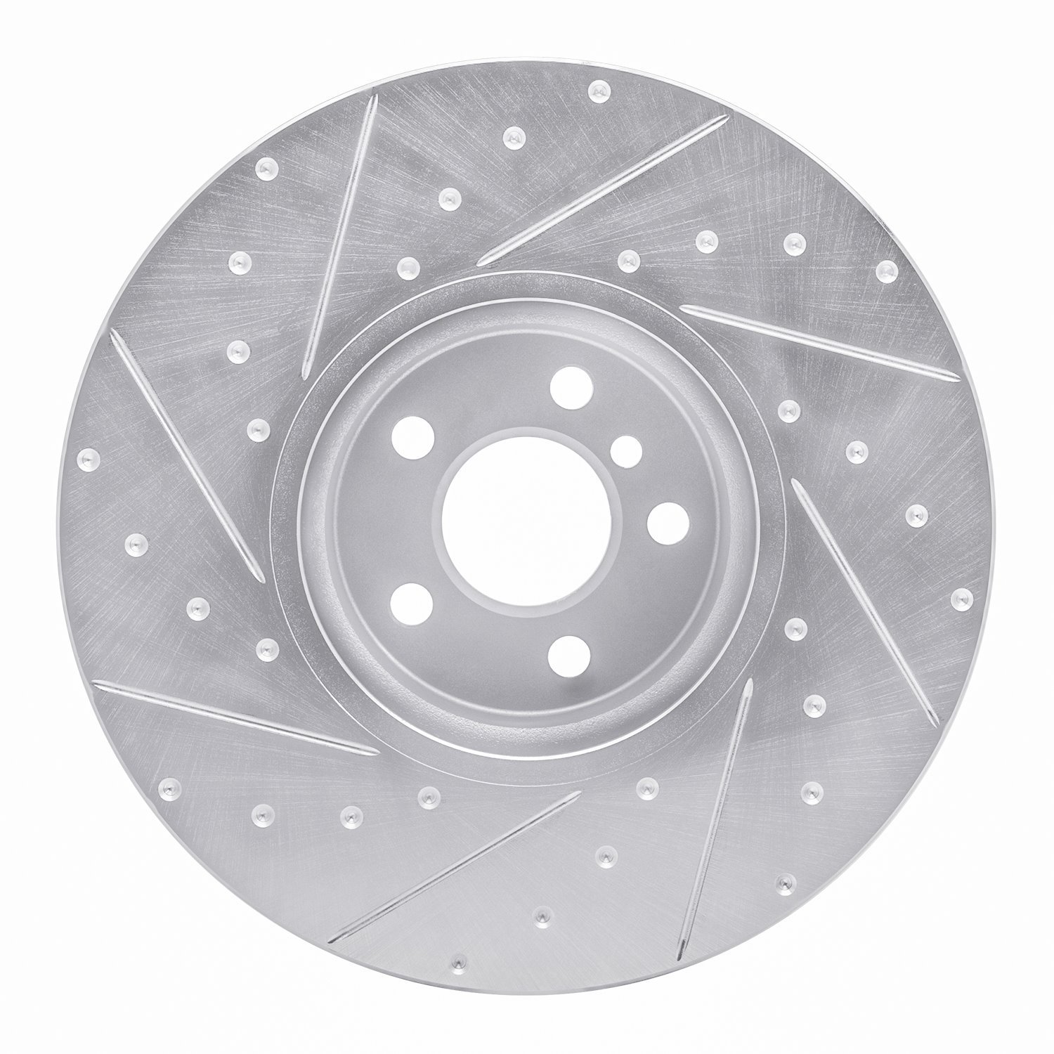 631-31133D Drilled/Slotted Brake Rotor [Silver], Fits Select Multiple Makes/Models, Position: Right Front