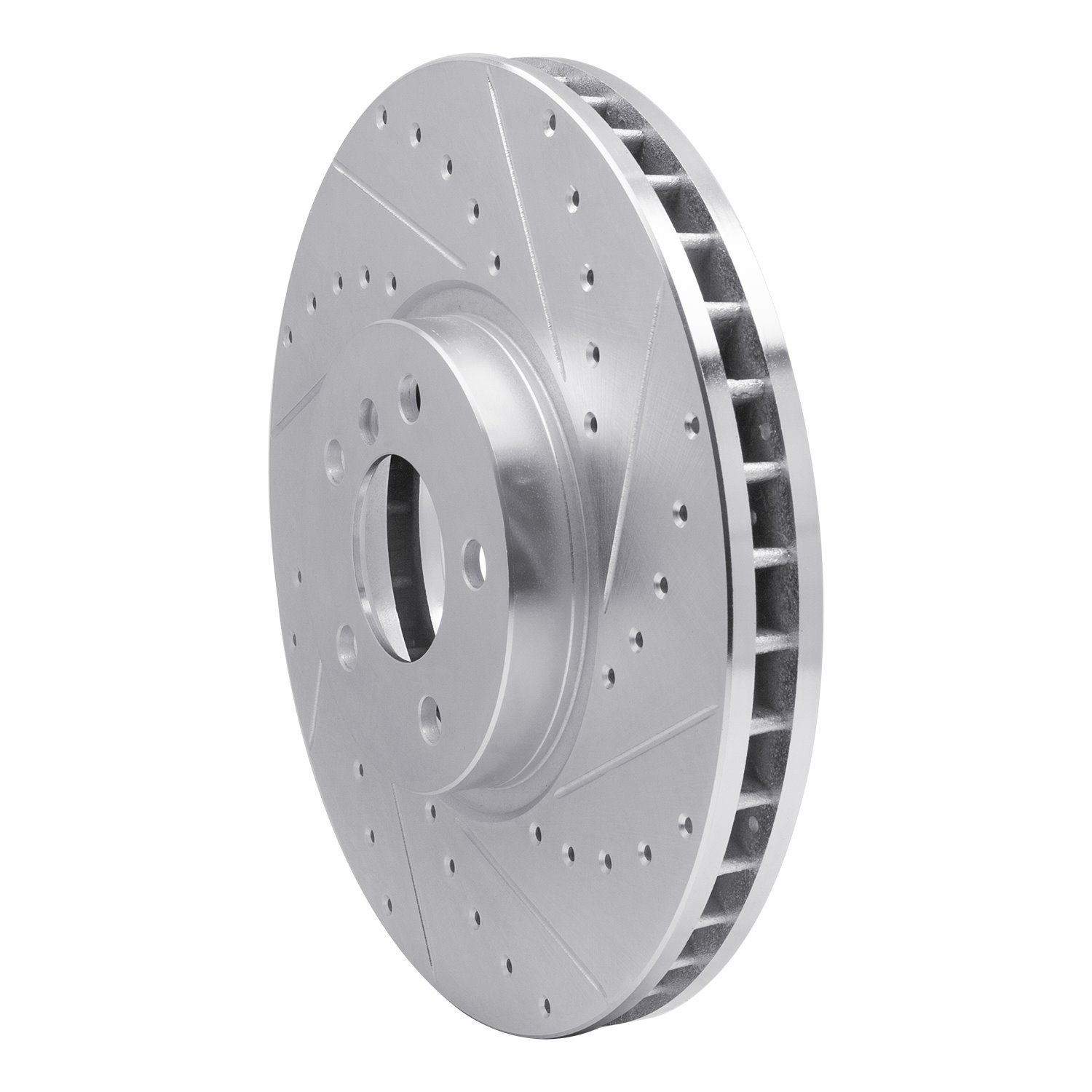 631-31137R Drilled/Slotted Brake Rotor [Silver], 2002-2006 BMW, Position: Front Right