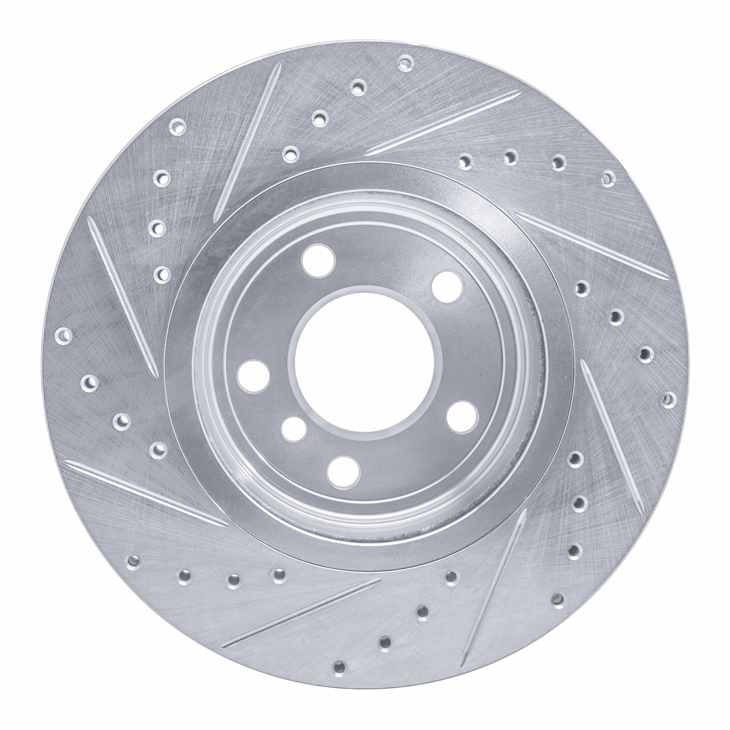 631-31139R Drilled/Slotted Brake Rotor [Silver], 2004-2010 BMW, Position: Front Right