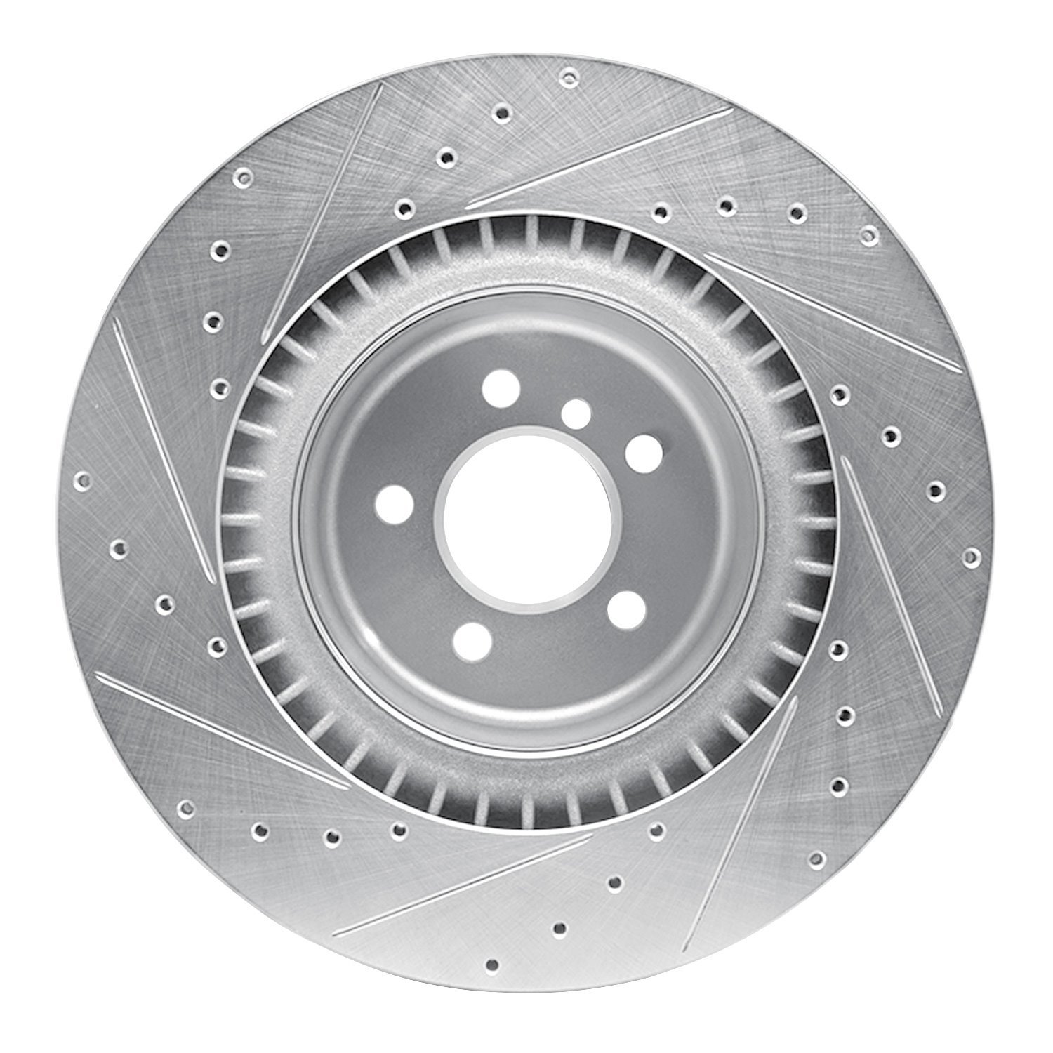 631-31148R Drilled/Slotted Brake Rotor [Silver], 2010-2014 BMW, Position: Rear Right