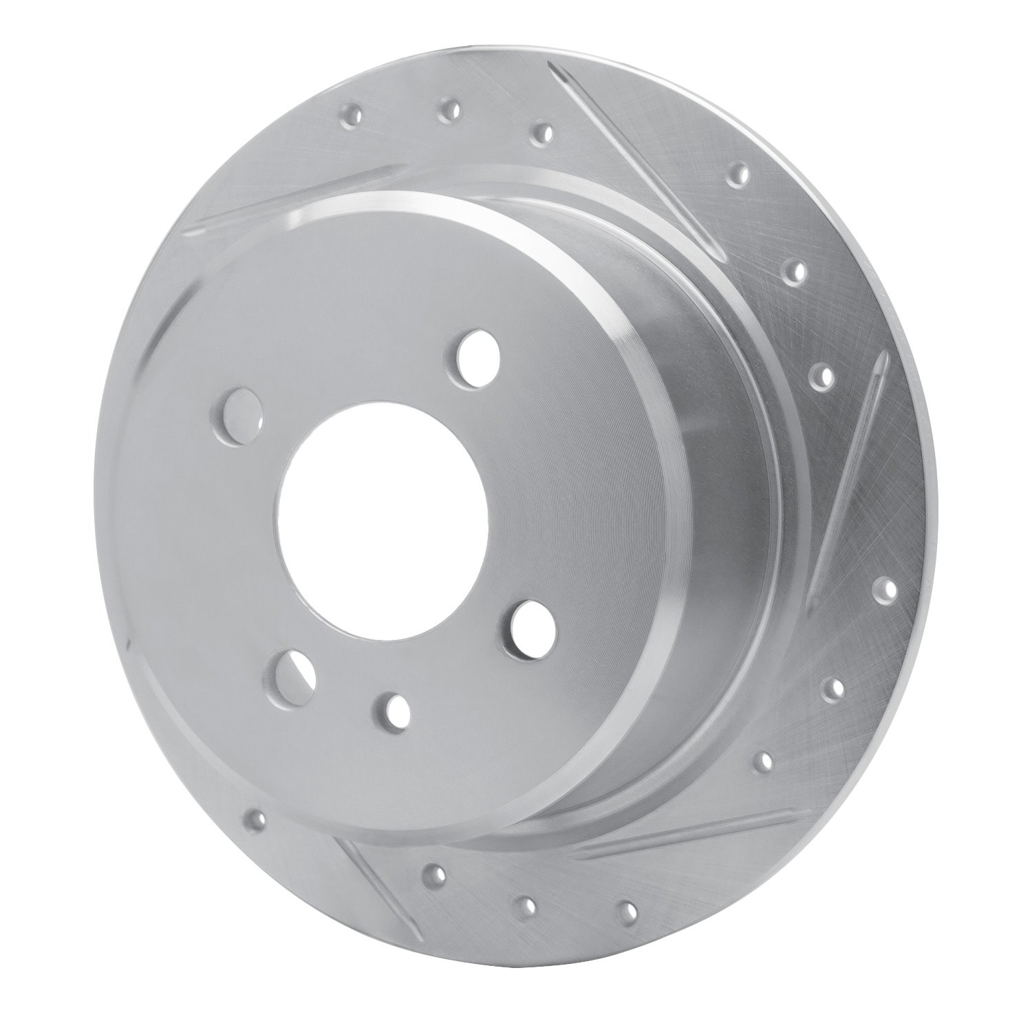 631-31161R Drilled/Slotted Brake Rotor [Silver], 1988-1990 BMW, Position: Rear Right