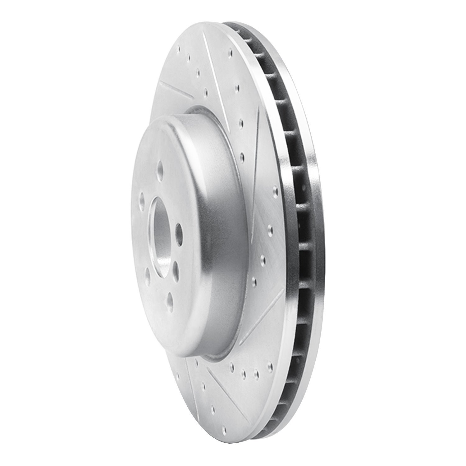 631-31168R Drilled/Slotted Brake Rotor [Silver], Fits Select BMW, Position: Front Right