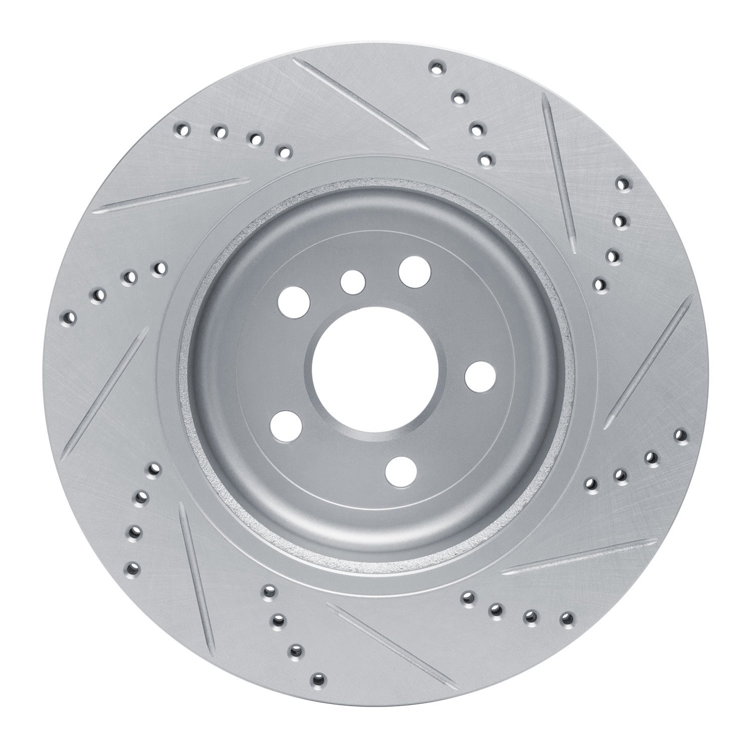 631-31169D Drilled/Slotted Brake Rotor [Silver], Fits Select Multiple Makes/Models, Position: Rear Right