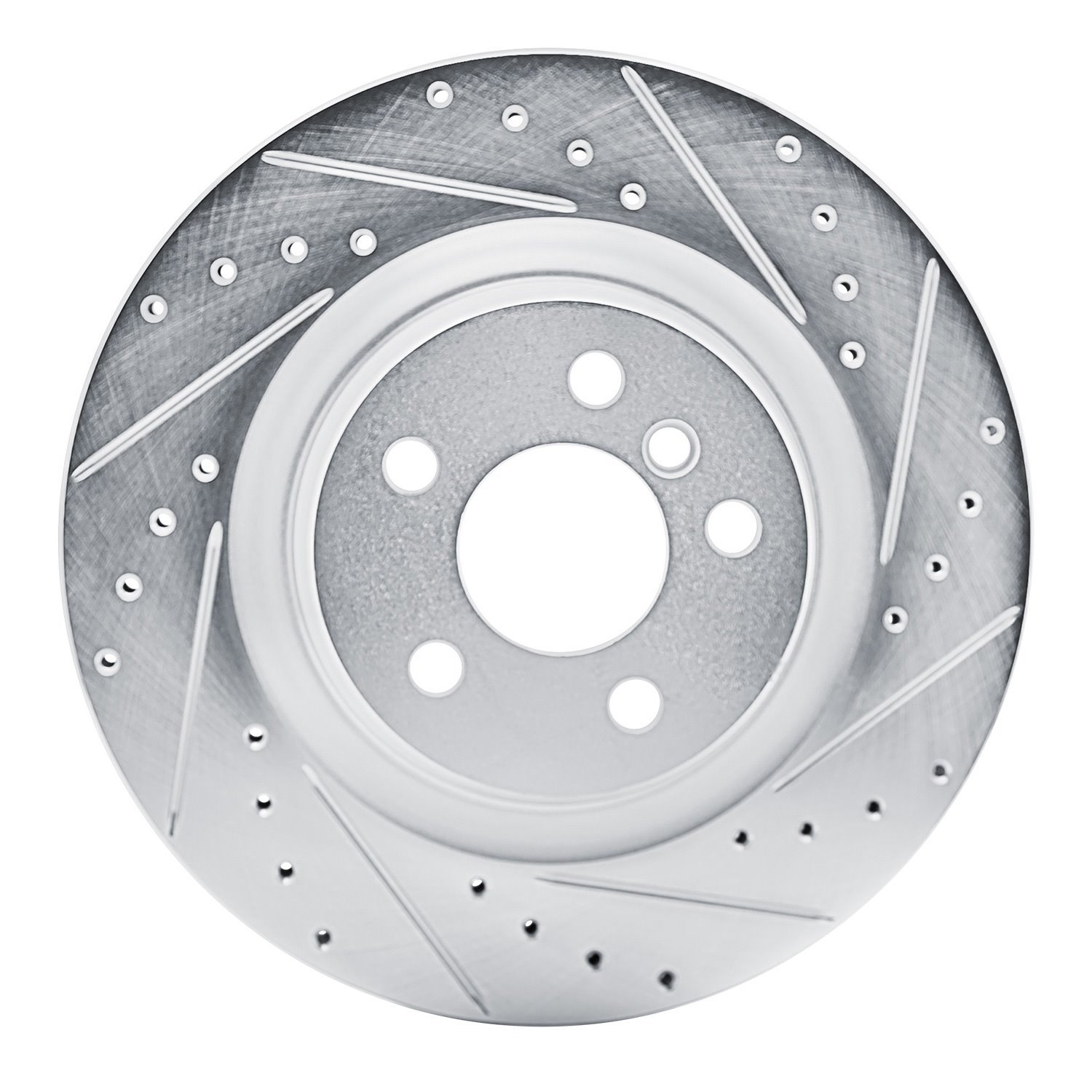 631-31176R Drilled/Slotted Brake Rotor [Silver], Fits Select Multiple Makes/Models, Position: Rear Right