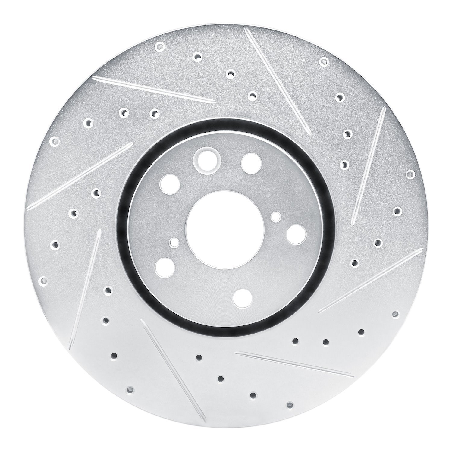 631-31183D Drilled/Slotted Brake Rotor [Silver], Fits Select Multiple Makes/Models, Position: Right Front