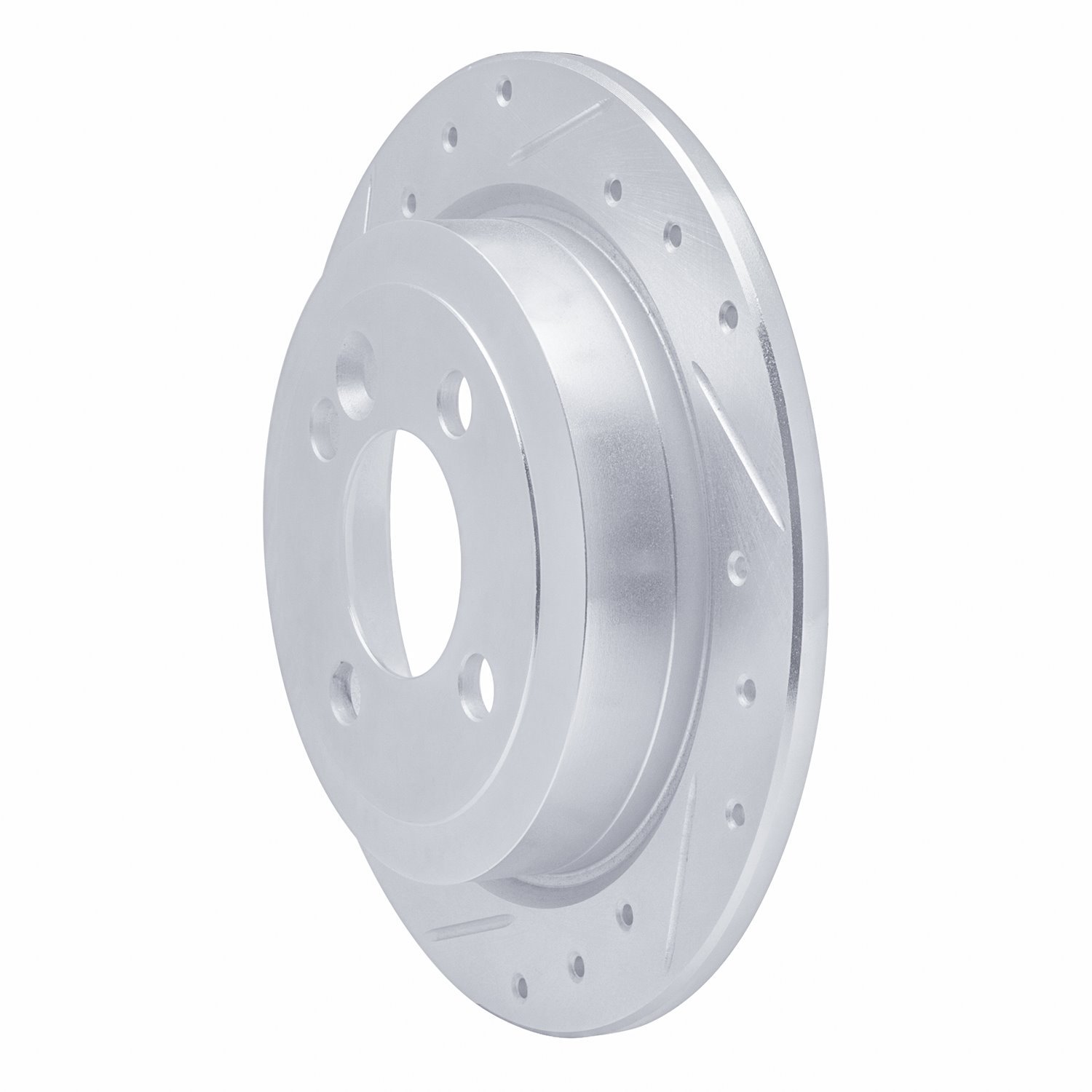 631-32003L Drilled/Slotted Brake Rotor [Silver], 2002-2015 Mini, Position: Rear Left