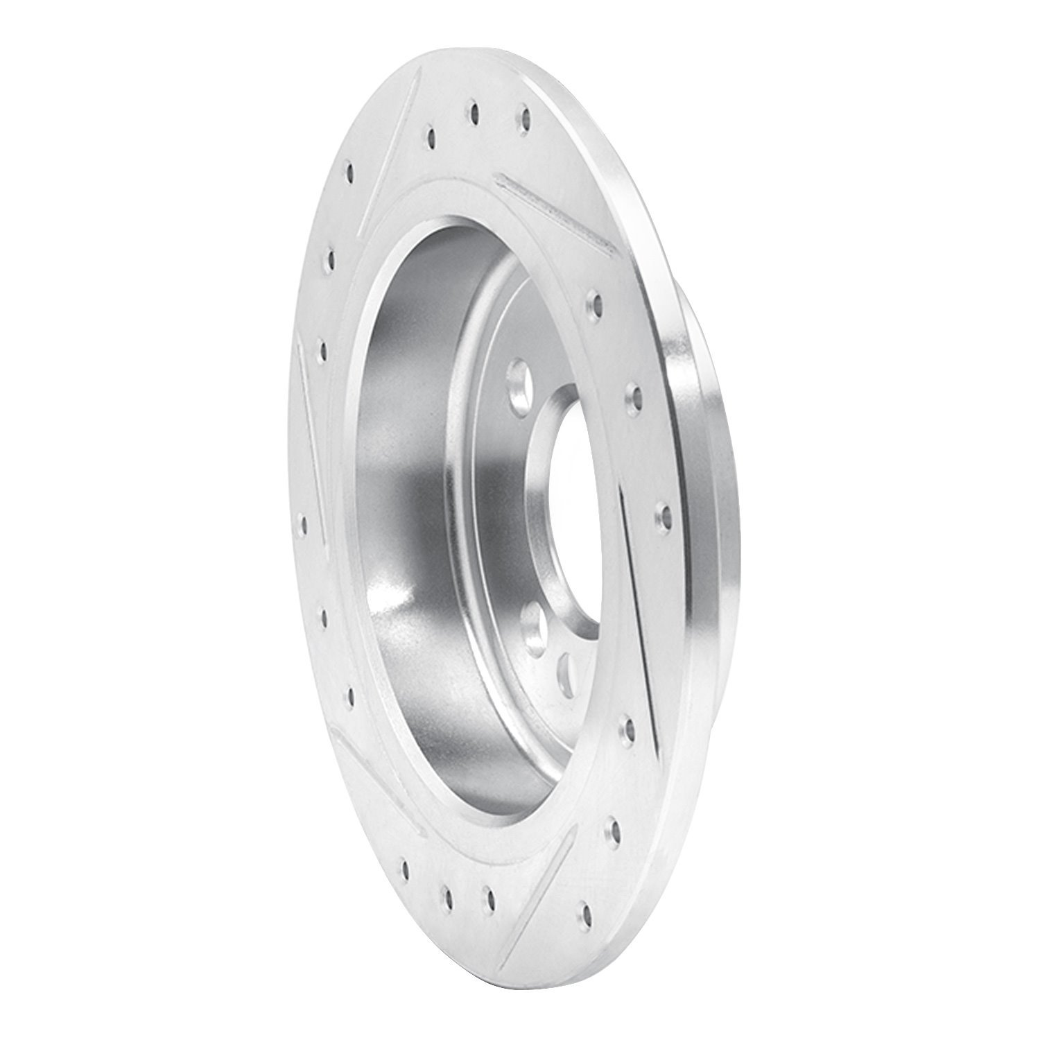 631-32003R Drilled/Slotted Brake Rotor [Silver], 2002-2015 Mini, Position: Rear Right
