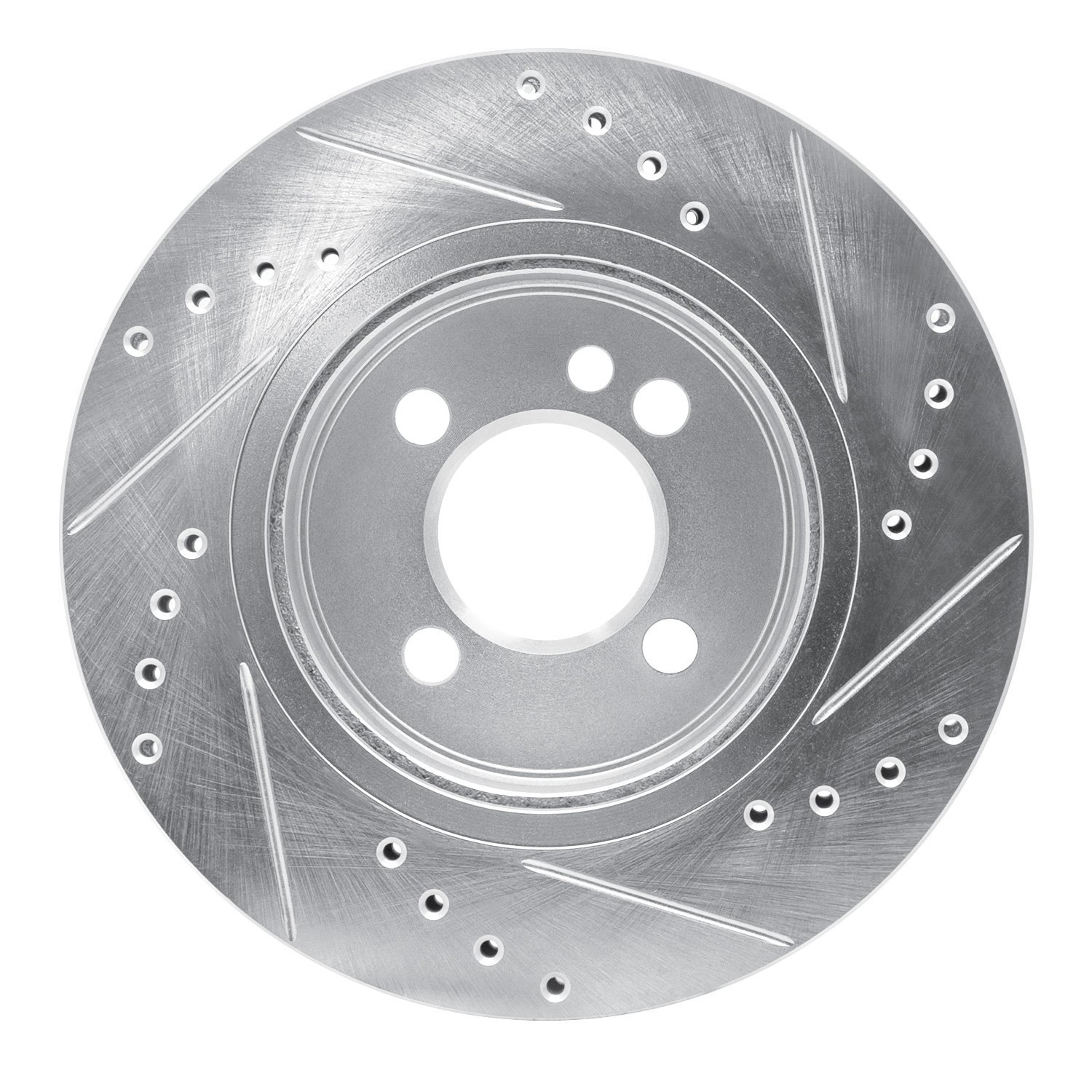 631-32004L Drilled/Slotted Brake Rotor [Silver], 2002-2008 Mini, Position: Front Left