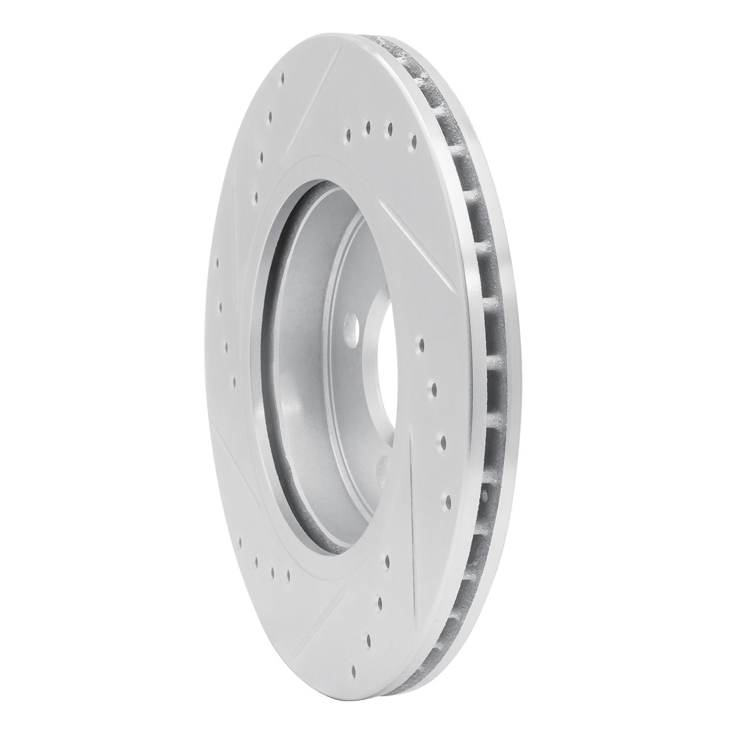 Drilled/Slotted Brake Rotor [Silver], 2002-2008 Mini