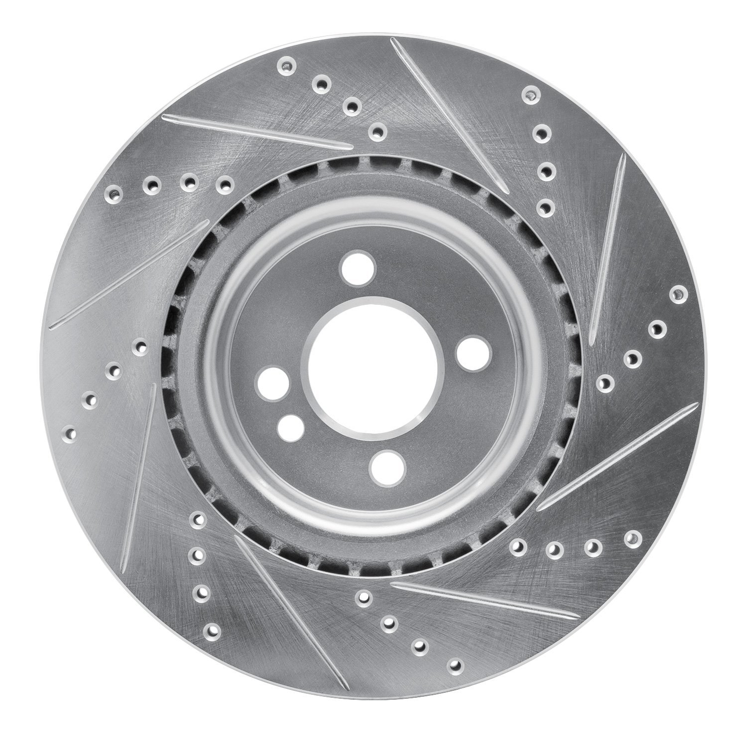 631-32008L Drilled/Slotted Brake Rotor [Silver], 2009-2014 Mini, Position: Front Left