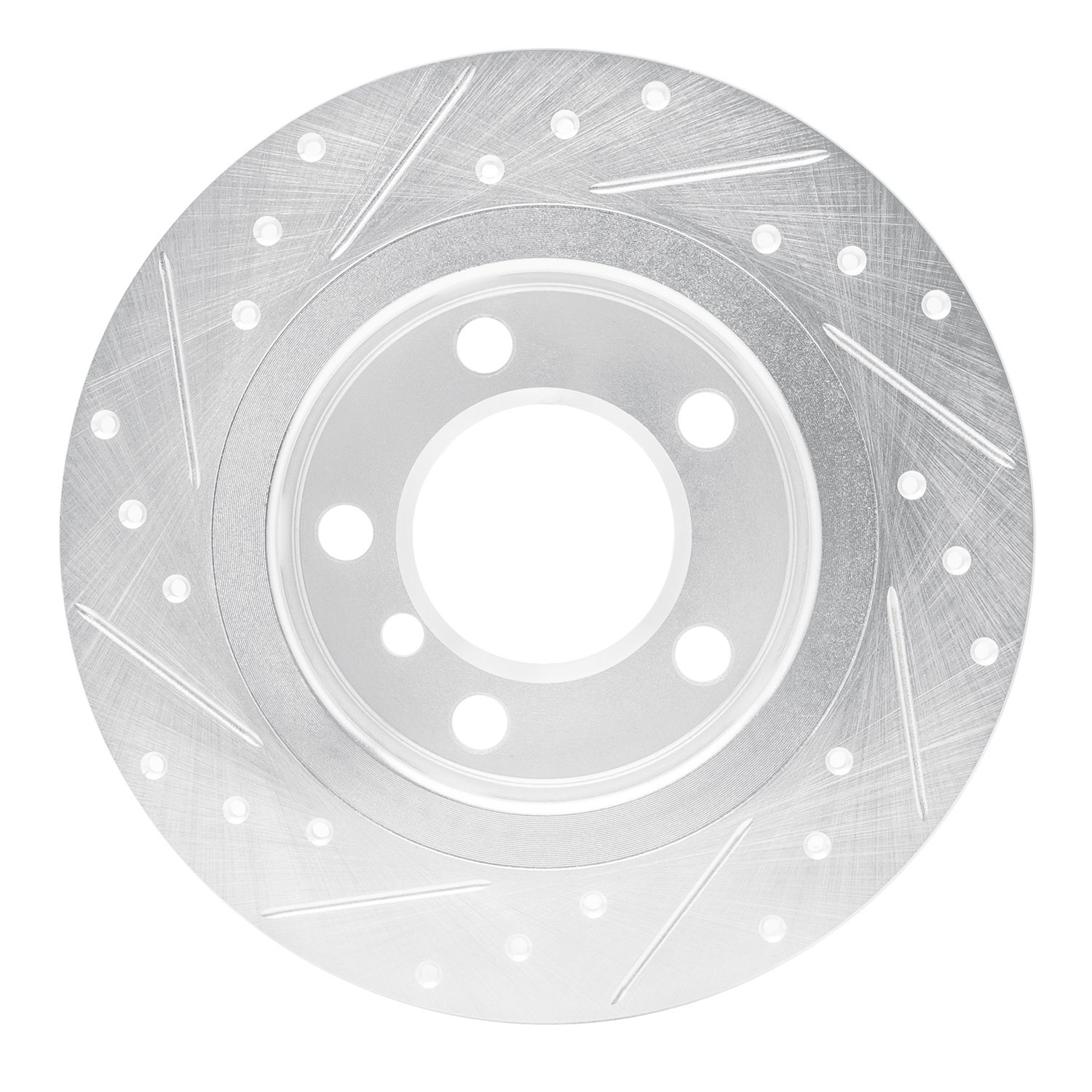 631-32010R Drilled/Slotted Brake Rotor [Silver], 2011-2016 Mini, Position: Rear Right