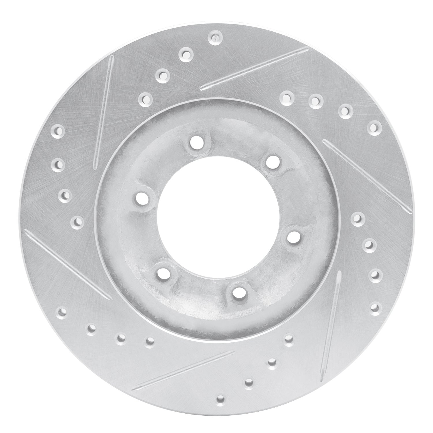 631-37006R Drilled/Slotted Brake Rotor [Silver], 1984-1987 GM, Position: Front Right