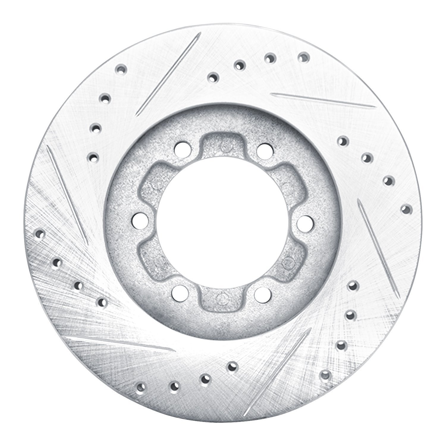 631-37007R Drilled/Slotted Brake Rotor [Silver], 1986-2006 Multiple Makes/Models, Position: Front Right