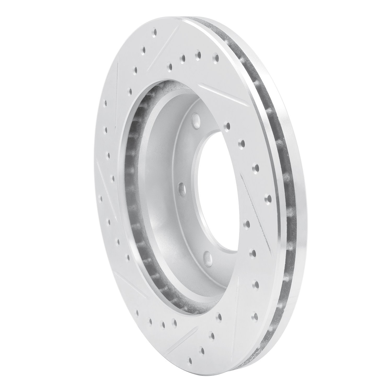 631-37010R Drilled/Slotted Brake Rotor [Silver], 2001-2004 Multiple Makes/Models, Position: Front Right