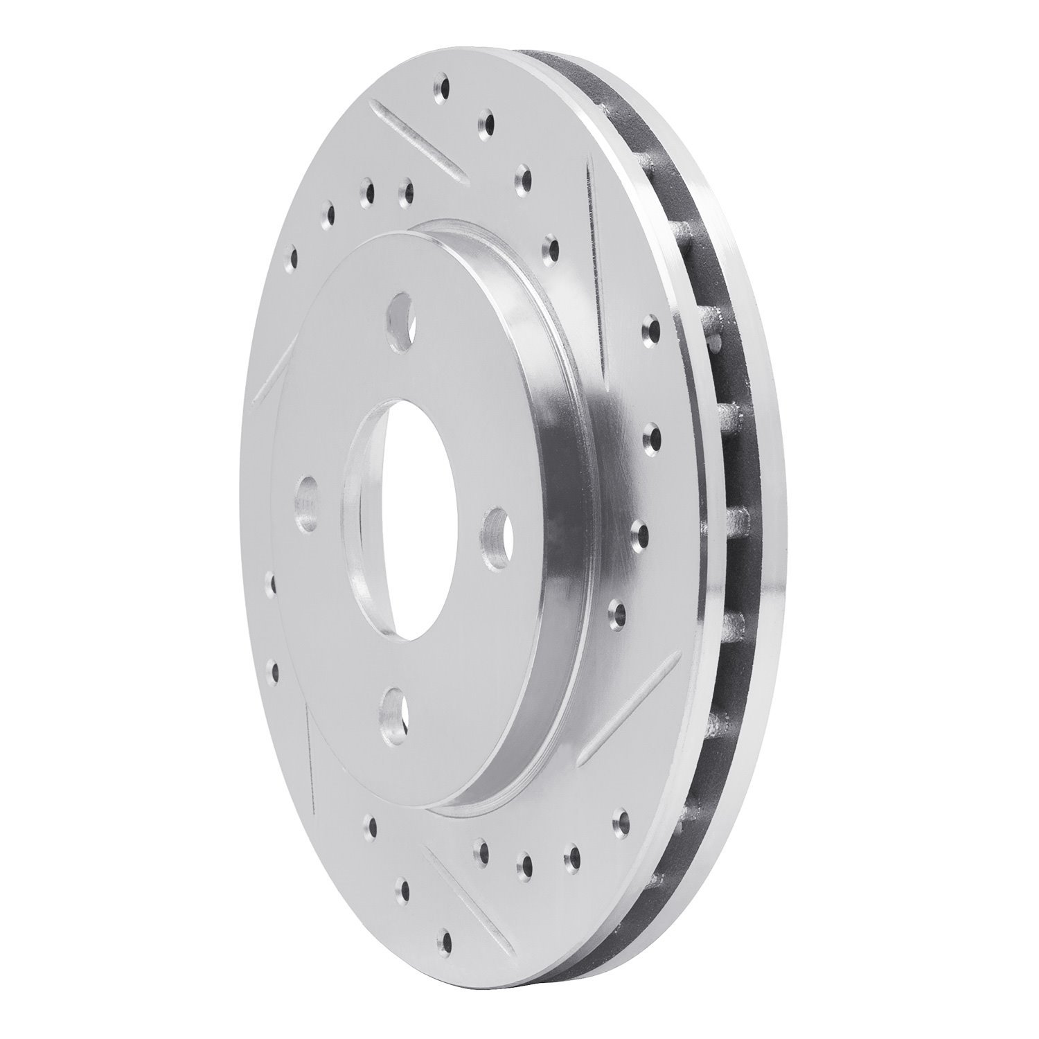 631-39001R Drilled/Slotted Brake Rotor [Silver], 1981-1987 Mopar, Position: Front Right