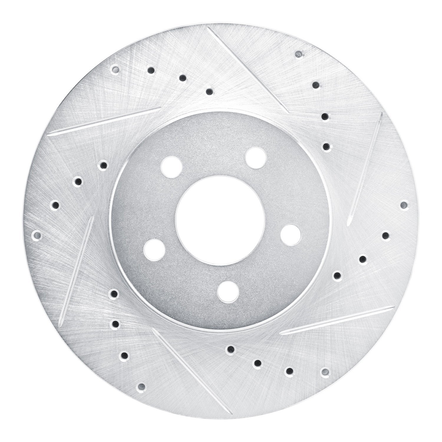 631-39004R Drilled/Slotted Brake Rotor [Silver], 1989-1995 Mopar, Position: Front Right