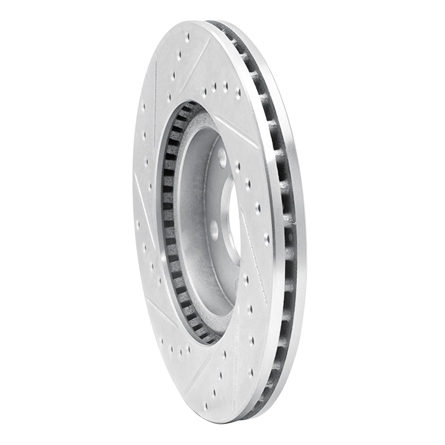 631-39012R Drilled/Slotted Brake Rotor [Silver], 2001-2010 Mopar, Position: Front Right