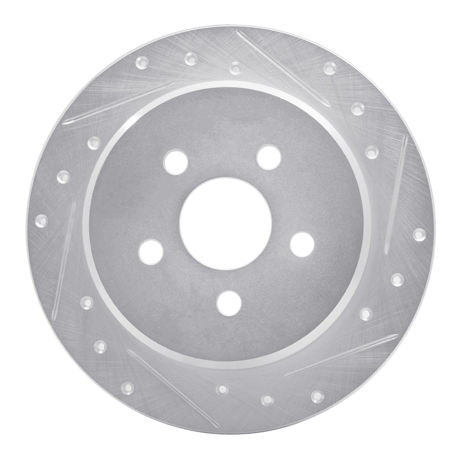 631-39014R Drilled/Slotted Brake Rotor [Silver], 2003-2010 Mopar, Position: Rear Right